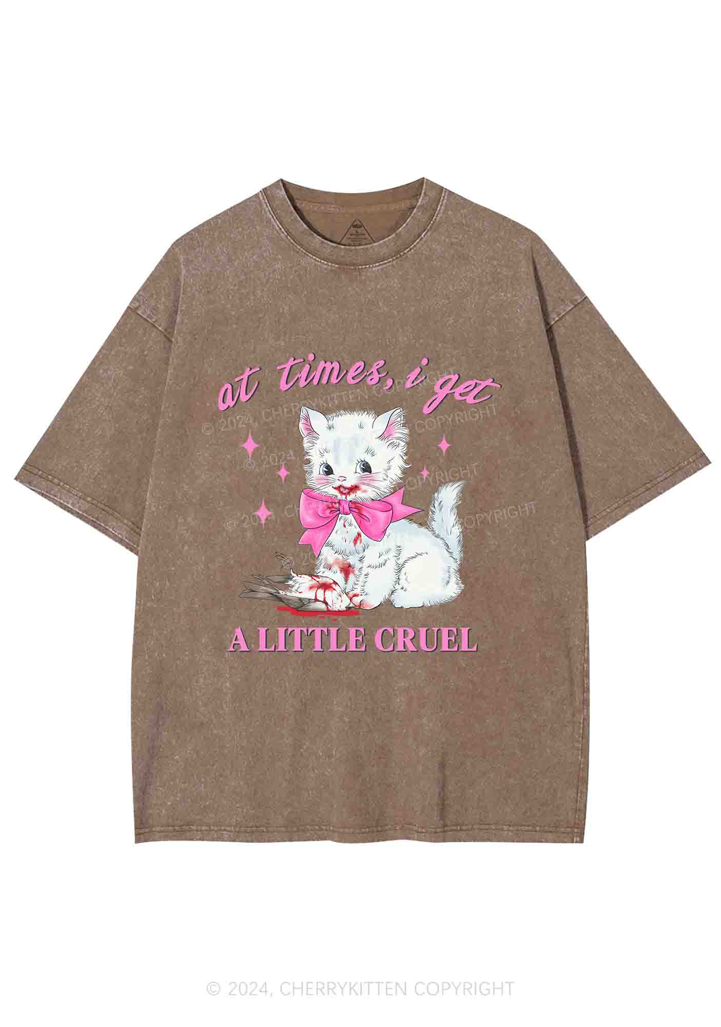 A Little Cruel Y2K Washed Tee Cherrykitten - Image 7