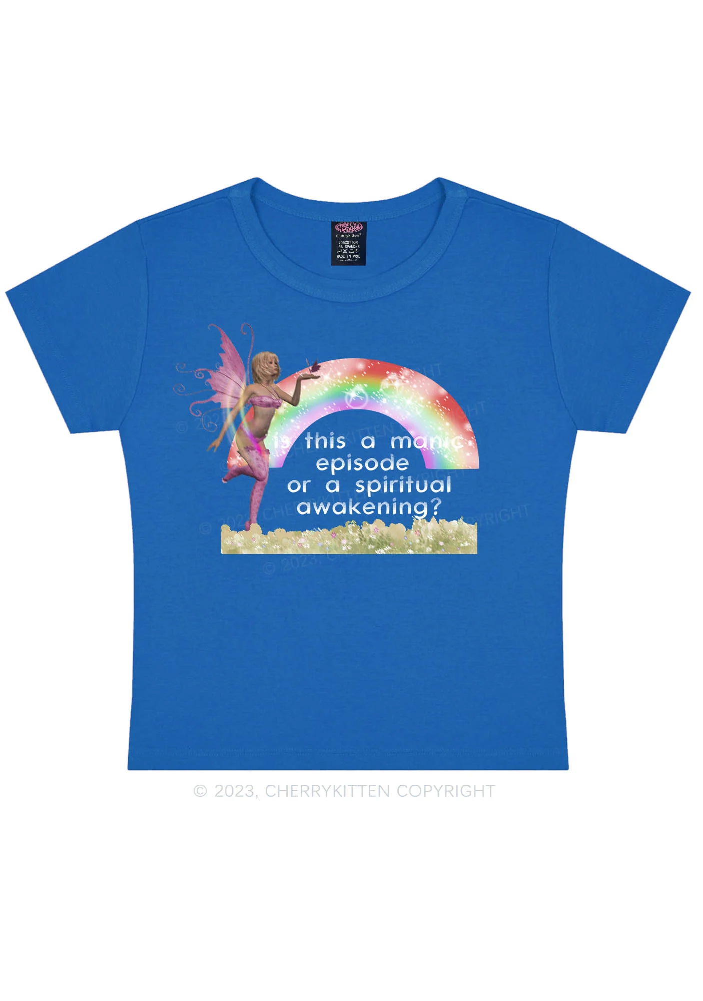 A Manic Episode Y2K Baby Tee Cherrykitten - Image 6