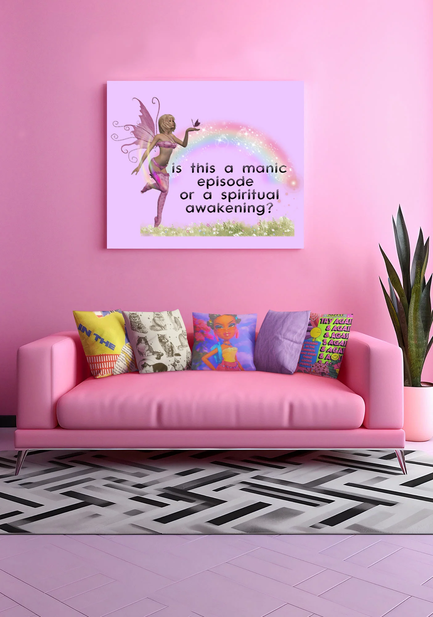 A Manic Episode Y2K Canvas Wall Art Cherrykitten - Image 2