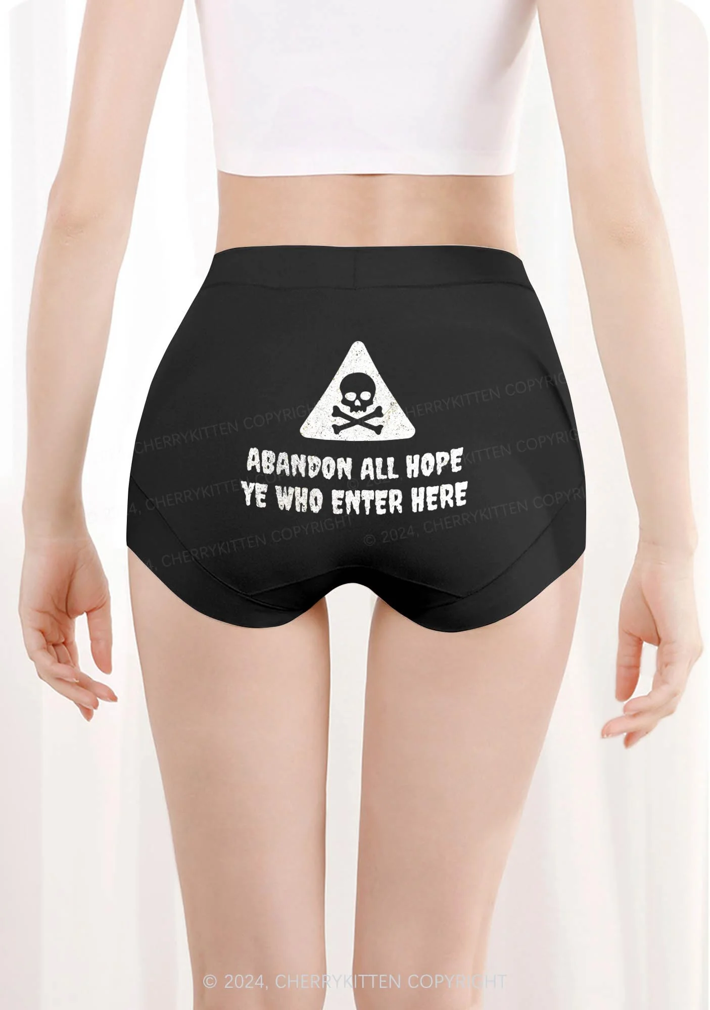 Abandon All Hope Y2K Mid Rise Waist Boyshort Cherrykitten - Image 3