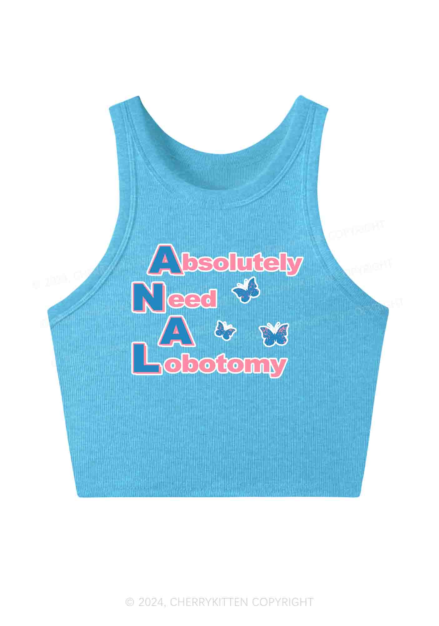 Absolutely Need A Lobotomy Y2K Crop Tank Top Cherrykitten - Image 5