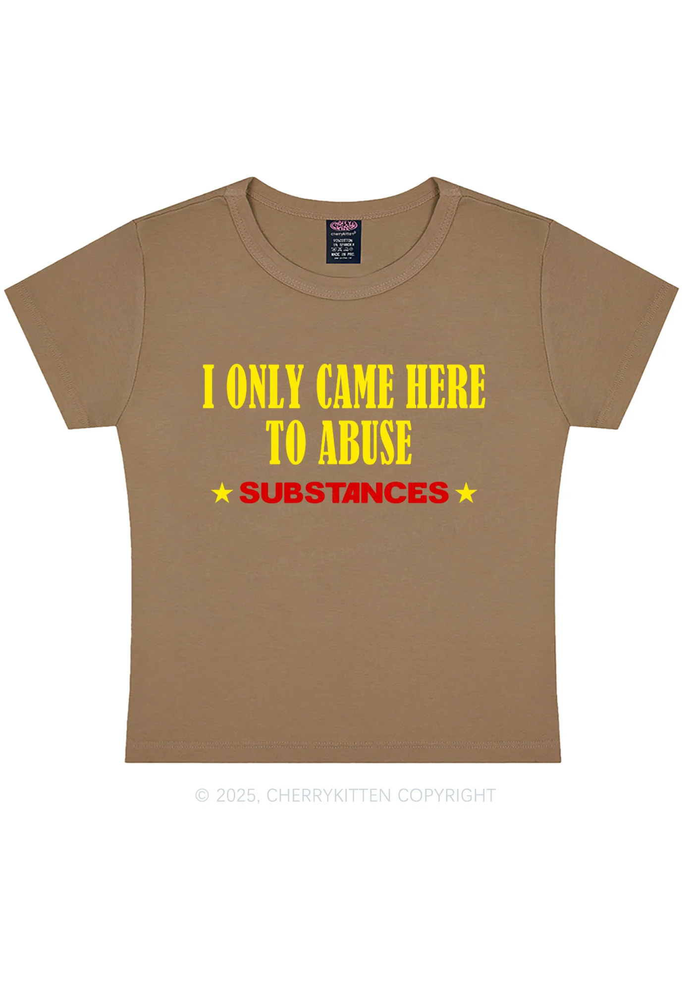 Abuse Substances Y2K Baby Tee Cherrykitten - Image 11
