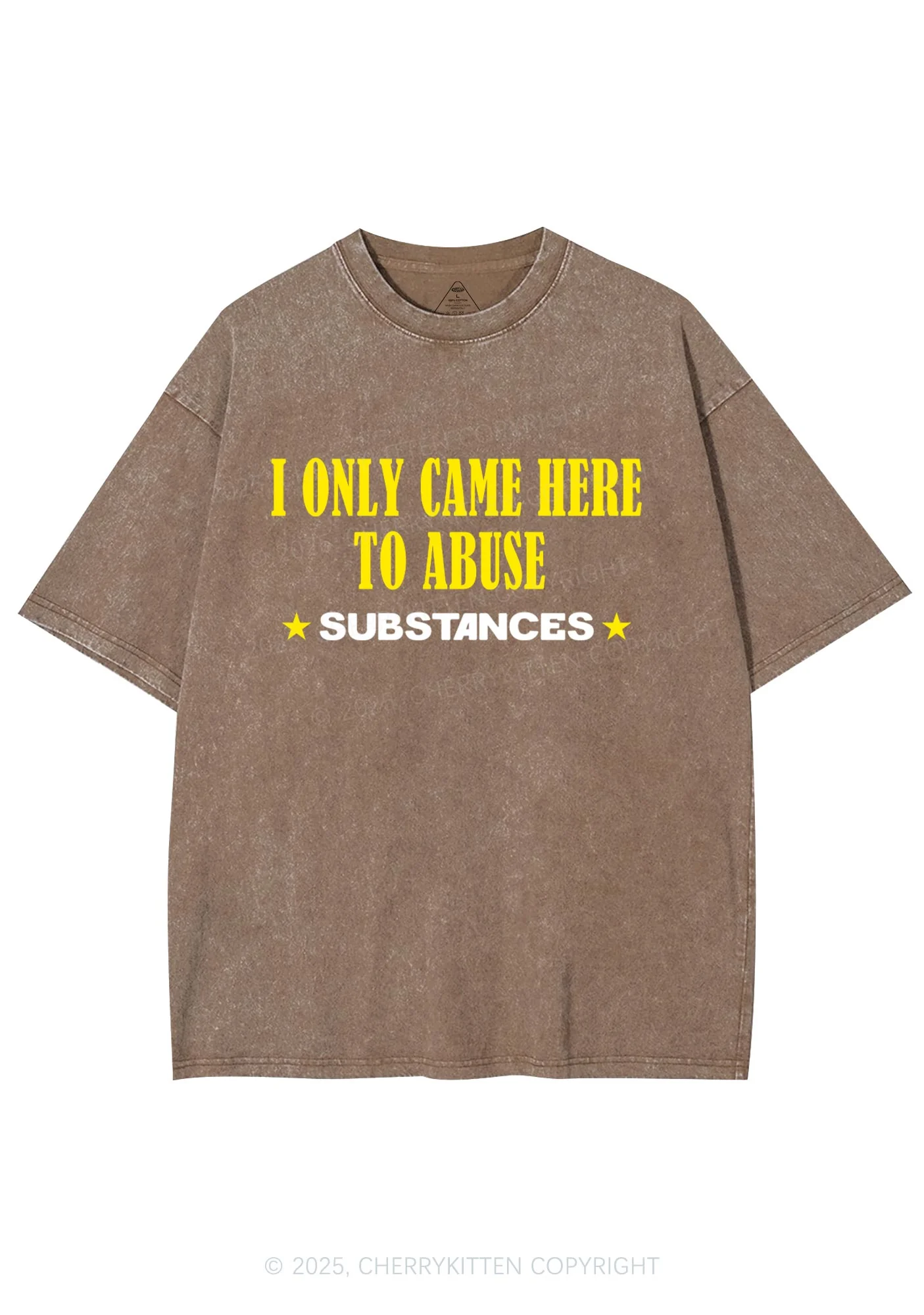 Abuse Substances Y2K Shirts Washed Tee Cherrykitten - Image 6