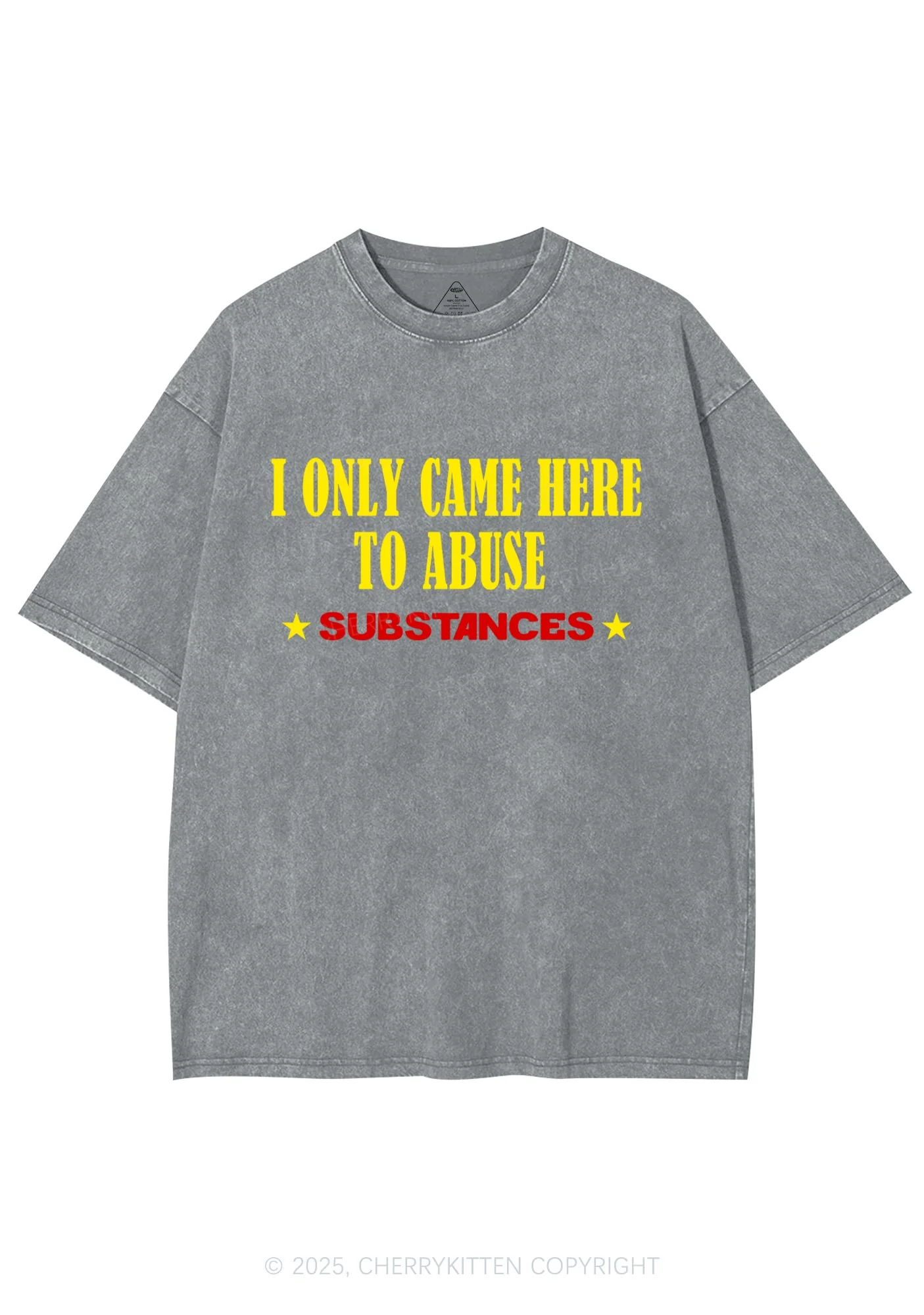 Abuse Substances Y2K Shirts Washed Tee Cherrykitten - Image 7