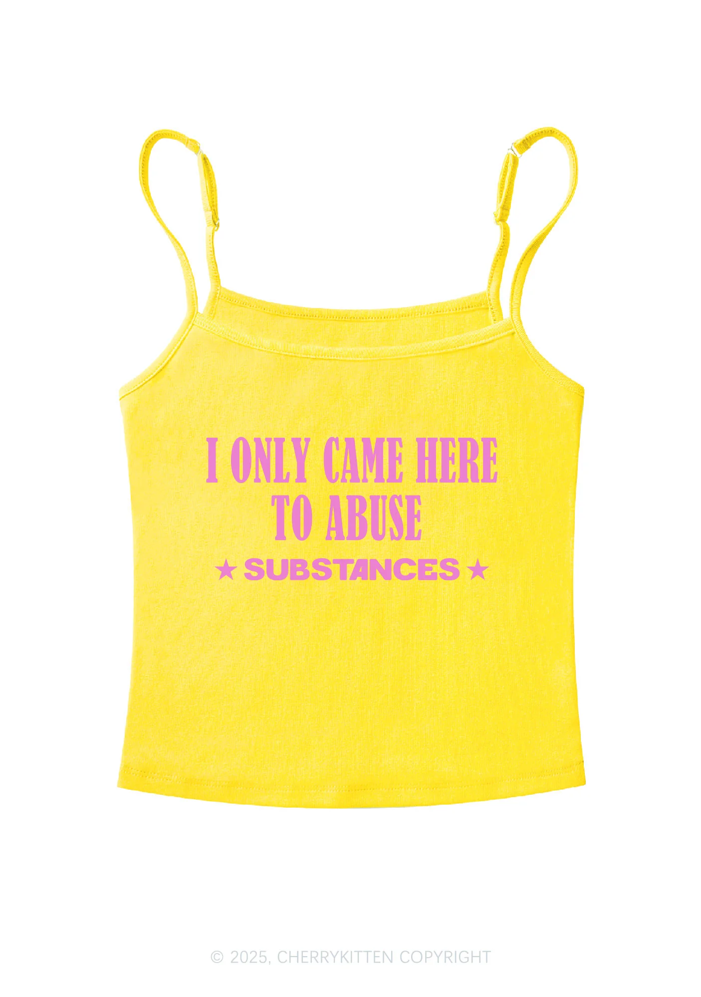 Abuse Substances Y2K Spaghetti Strap Cami Cherrykitten - Image 5