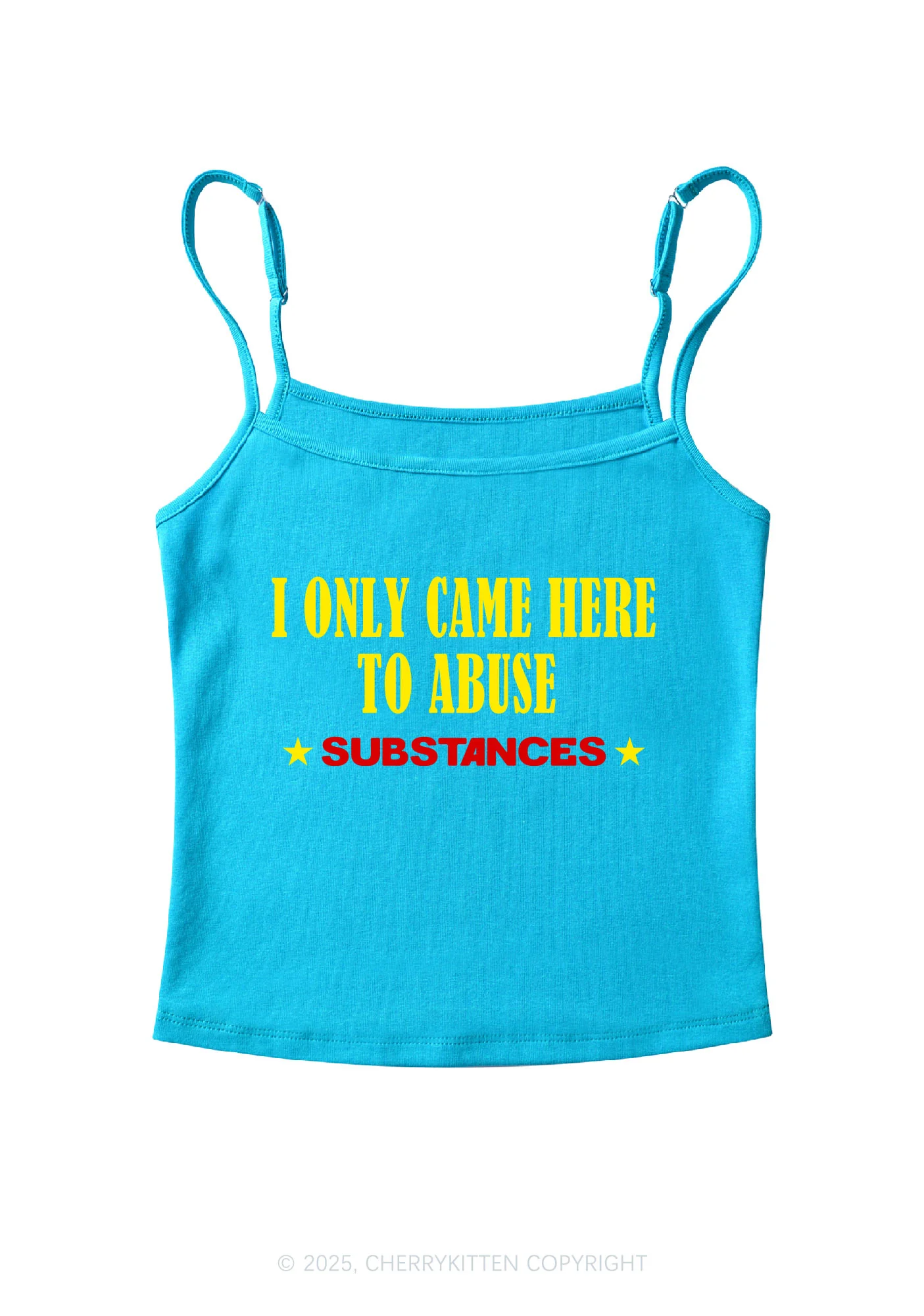 Abuse Substances Y2K Spaghetti Strap Cami Cherrykitten - Image 6