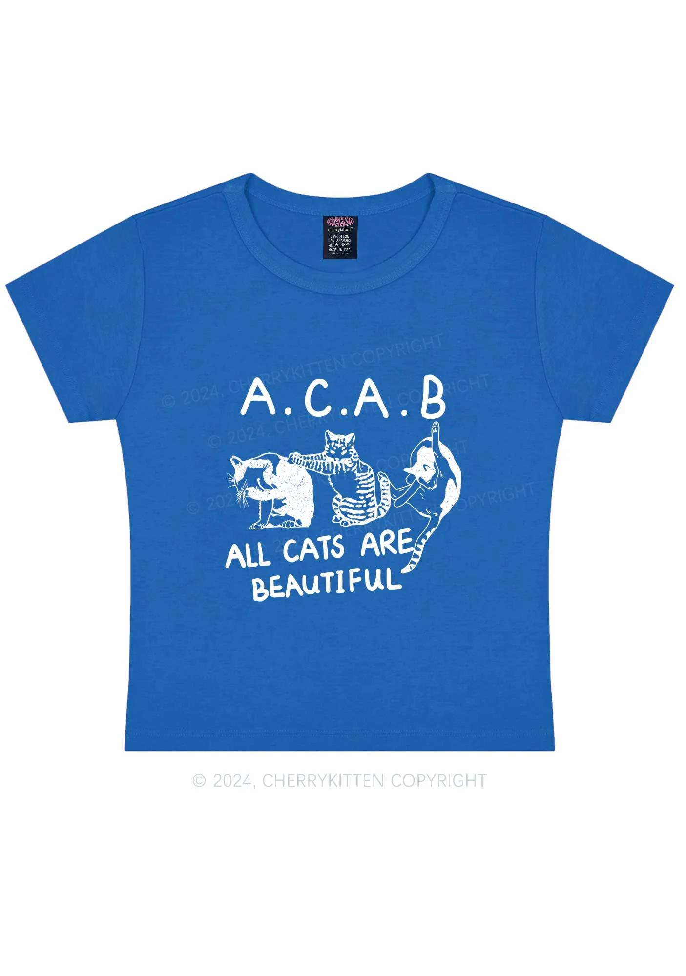ACAB Cats Y2K Baby Tee Cherrykitten - Image 10