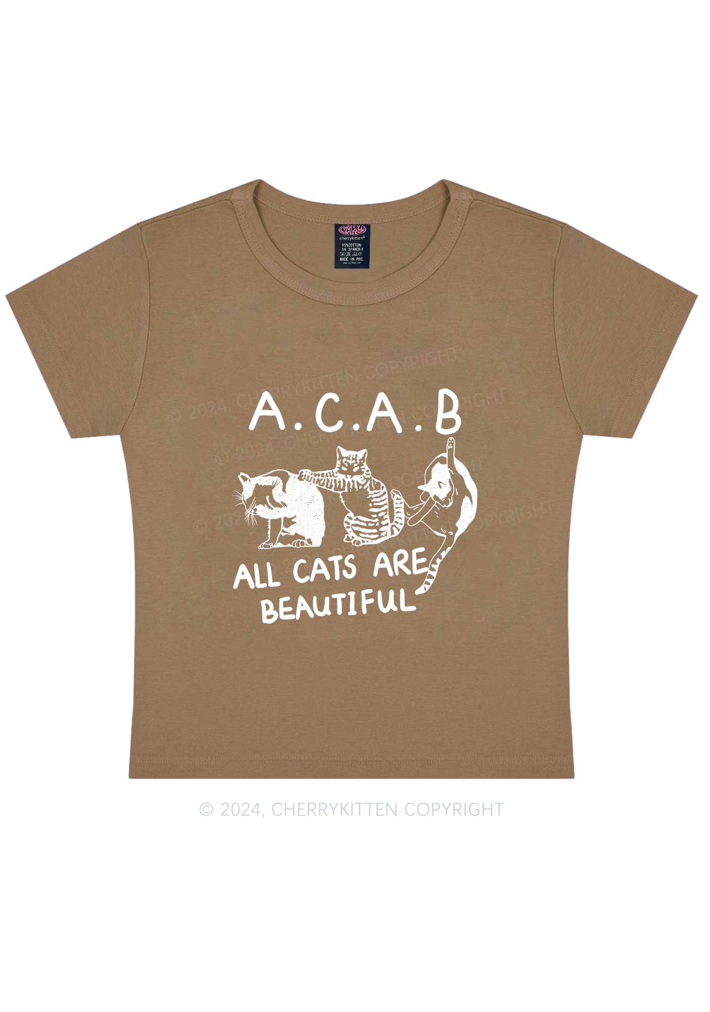 ACAB Cats Y2K Baby Tee Cherrykitten - Image 11