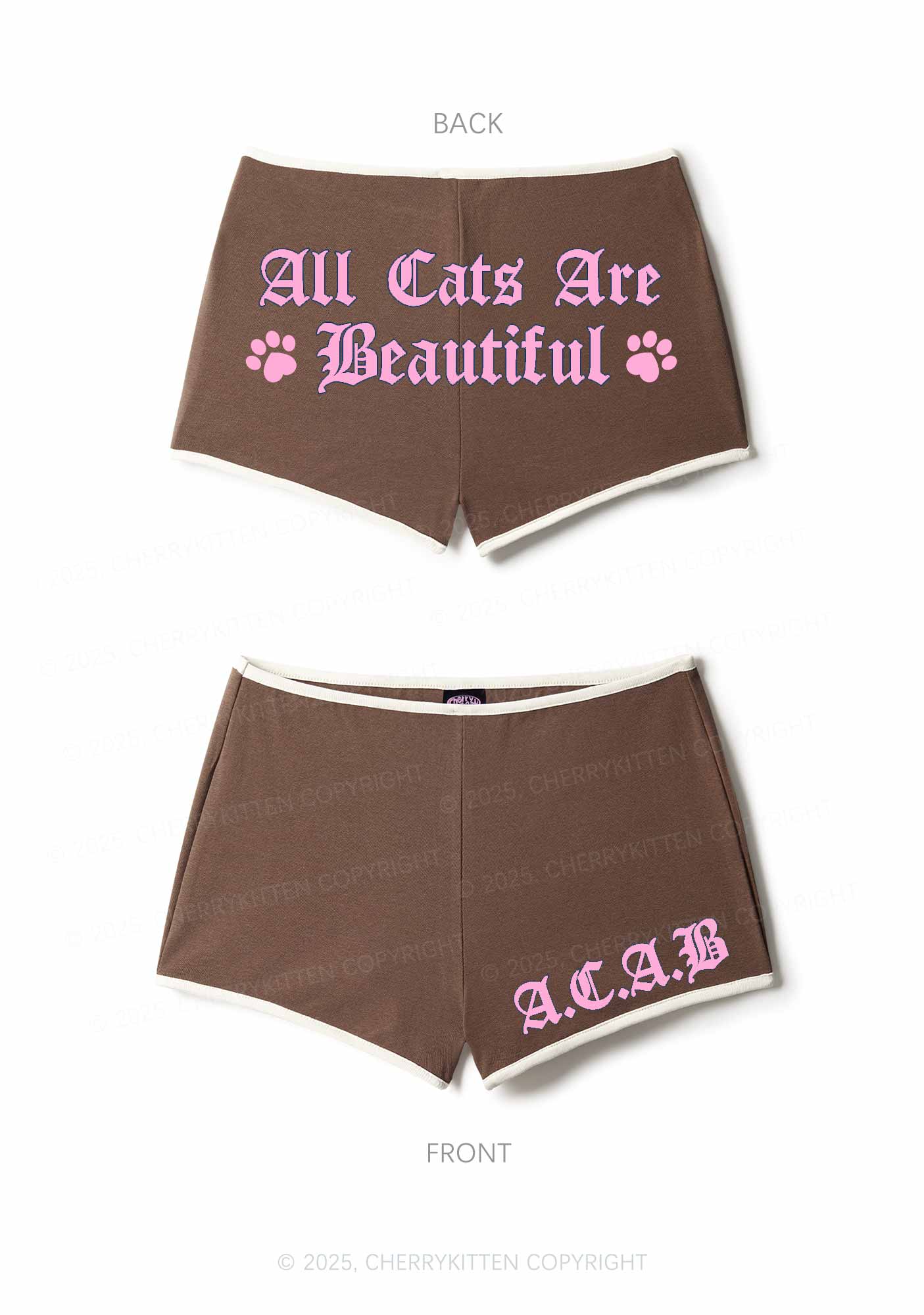 ACAB Cats Y2K Booty Shorts Cherrykitten - Image 5