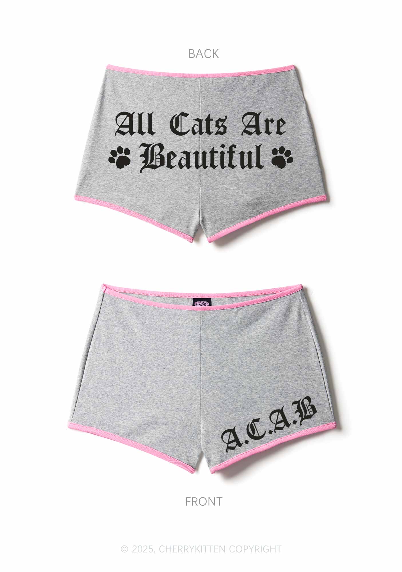 ACAB Cats Y2K Booty Shorts Cherrykitten - Image 7