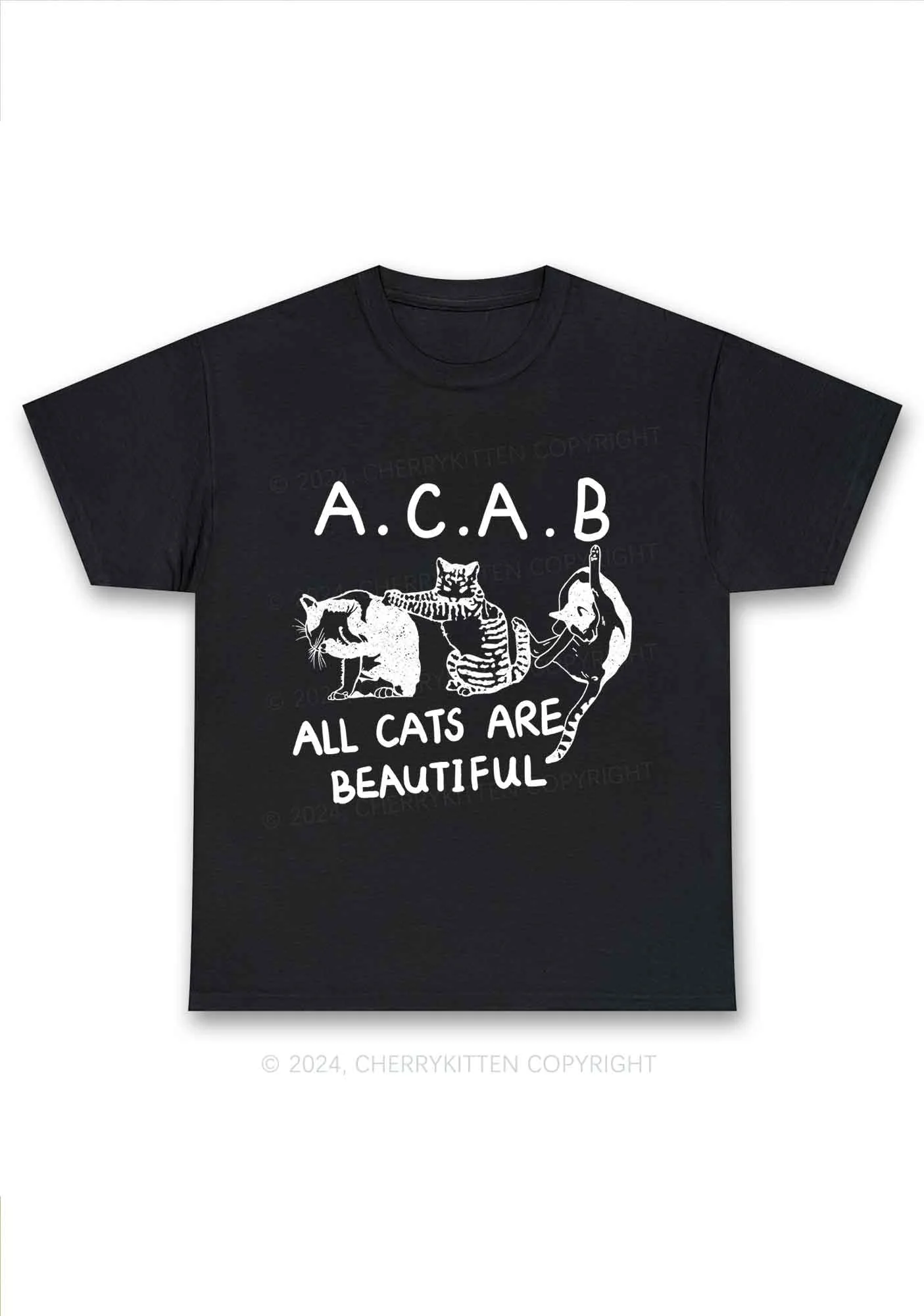 ACAB Cats Y2K Chunky Shirt Cherrykitten - Image 4