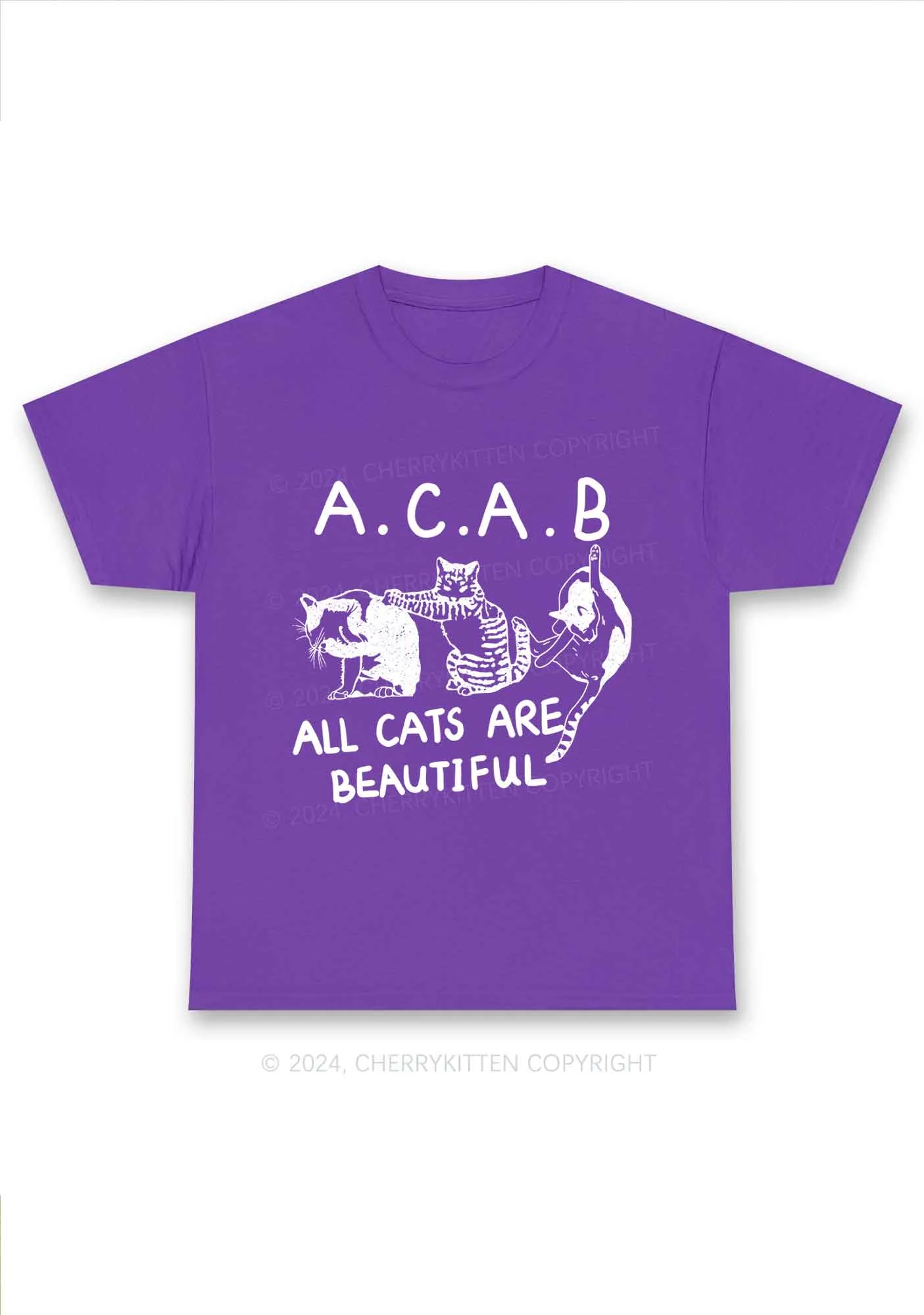 ACAB Cats Y2K Chunky Shirt Cherrykitten - Image 5