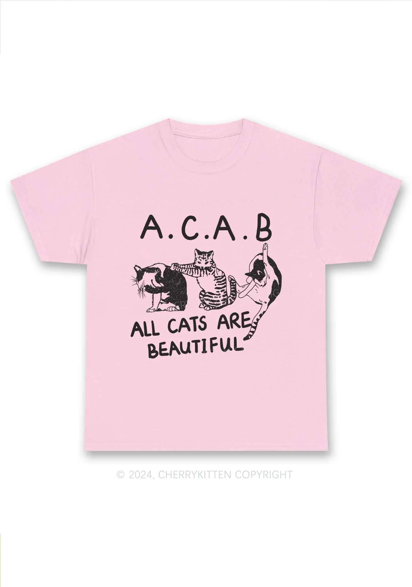 ACAB Cats Y2K Chunky Shirt Cherrykitten - Image 6