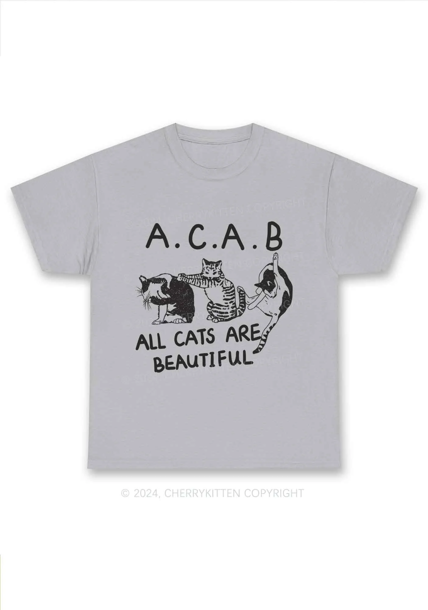 ACAB Cats Y2K Chunky Shirt Cherrykitten - Image 7