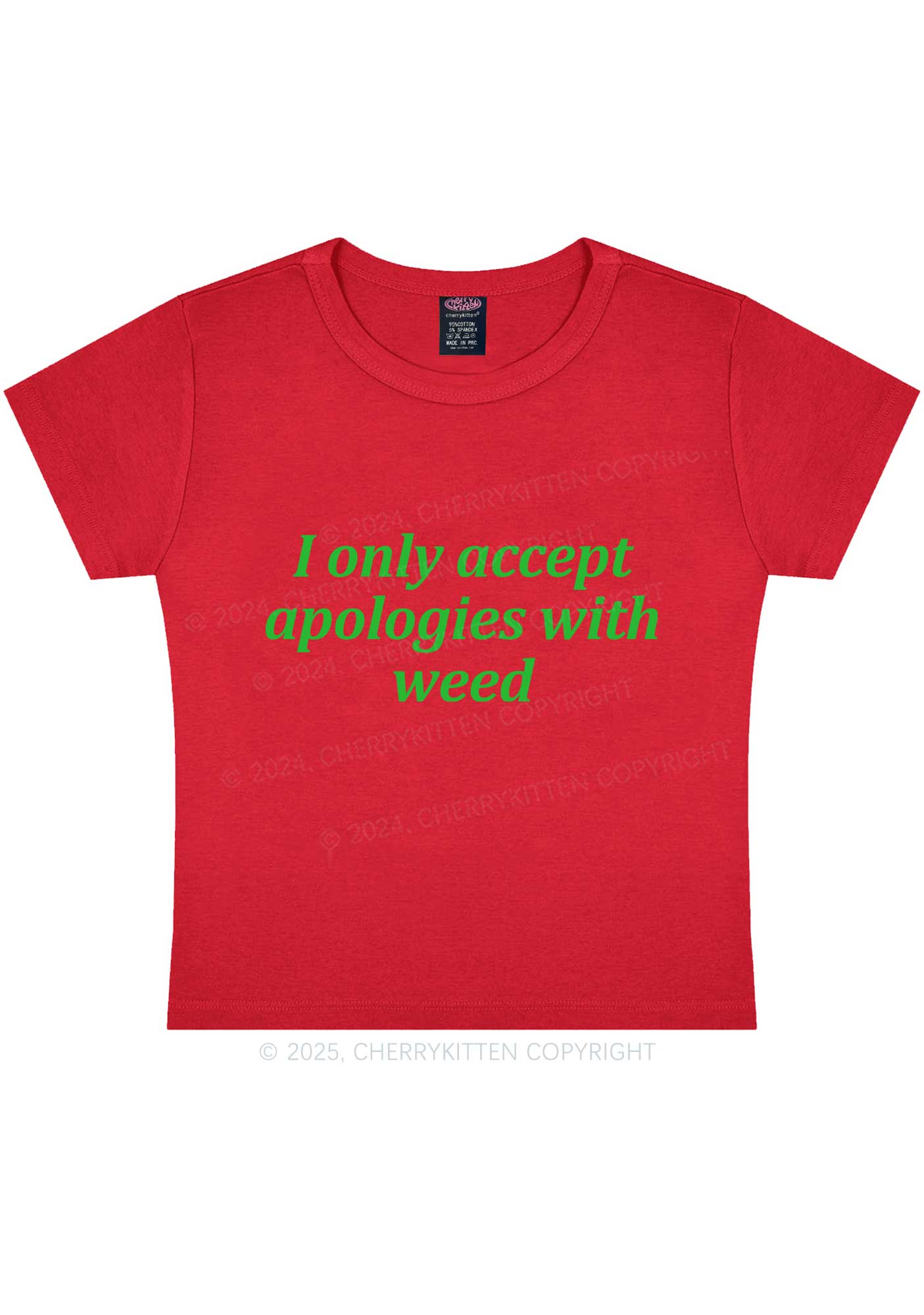Accept Apologies With Wxxd Y2K Baby Tee Cherrykitten - Image 10