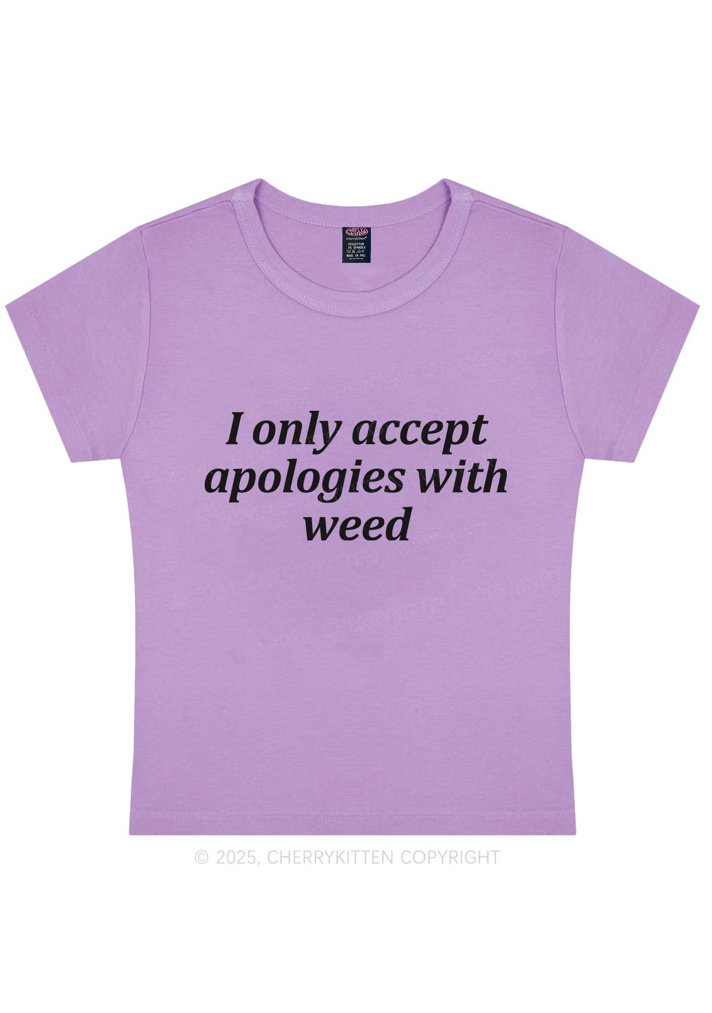 Accept Apologies With Wxxd Y2K Baby Tee Cherrykitten - Image 4