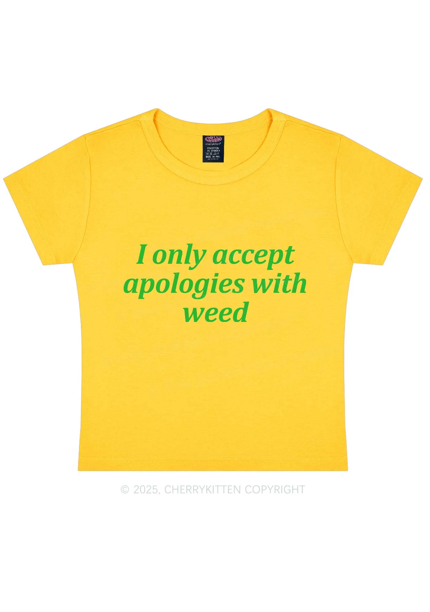 Accept Apologies With Wxxd Y2K Baby Tee Cherrykitten - Image 6