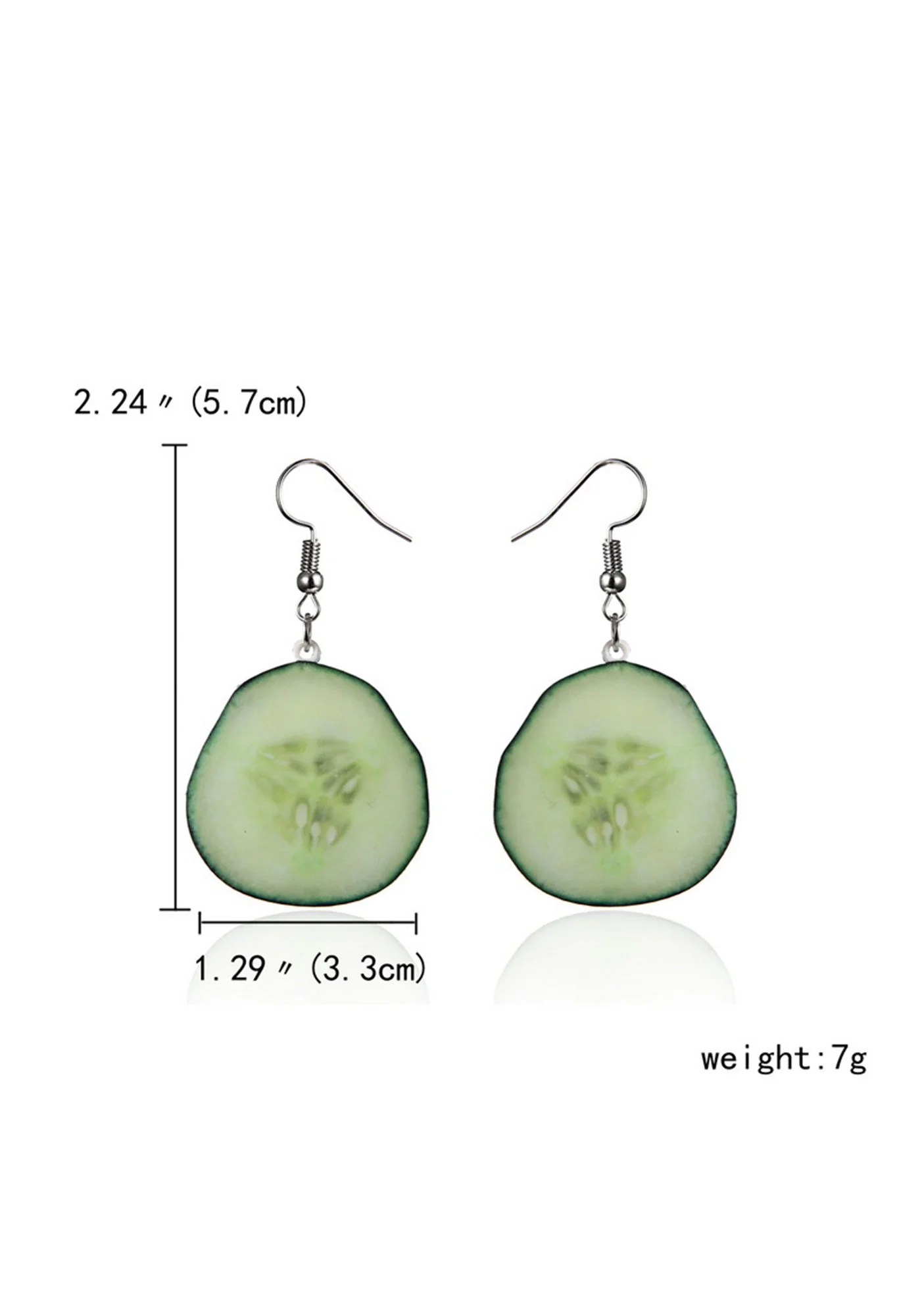 Acrylic Cucumber Y2K Earrings Cherrykitten - Image 2