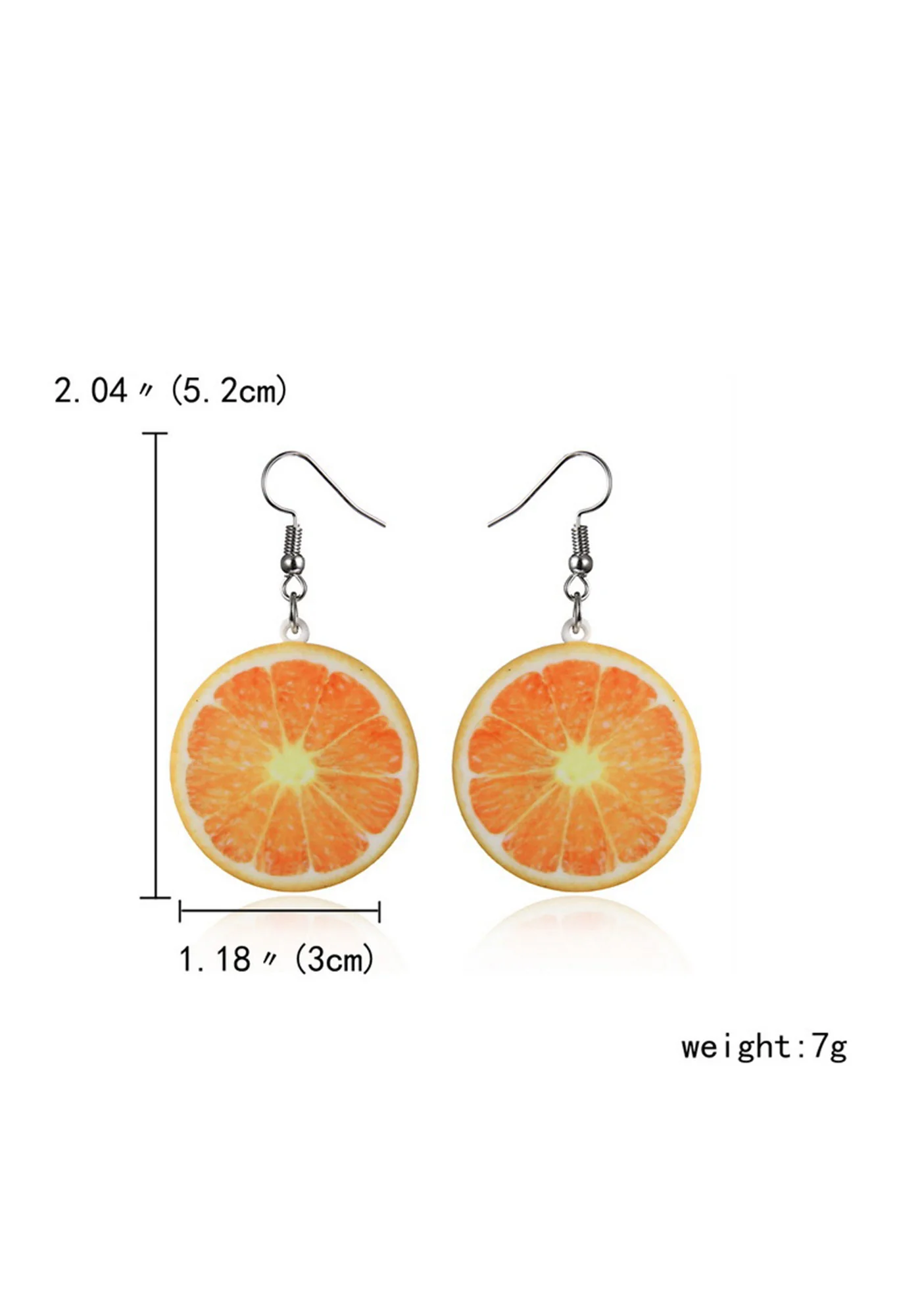 Acrylic Orange Y2K Earrings Cherrykitten - Image 2