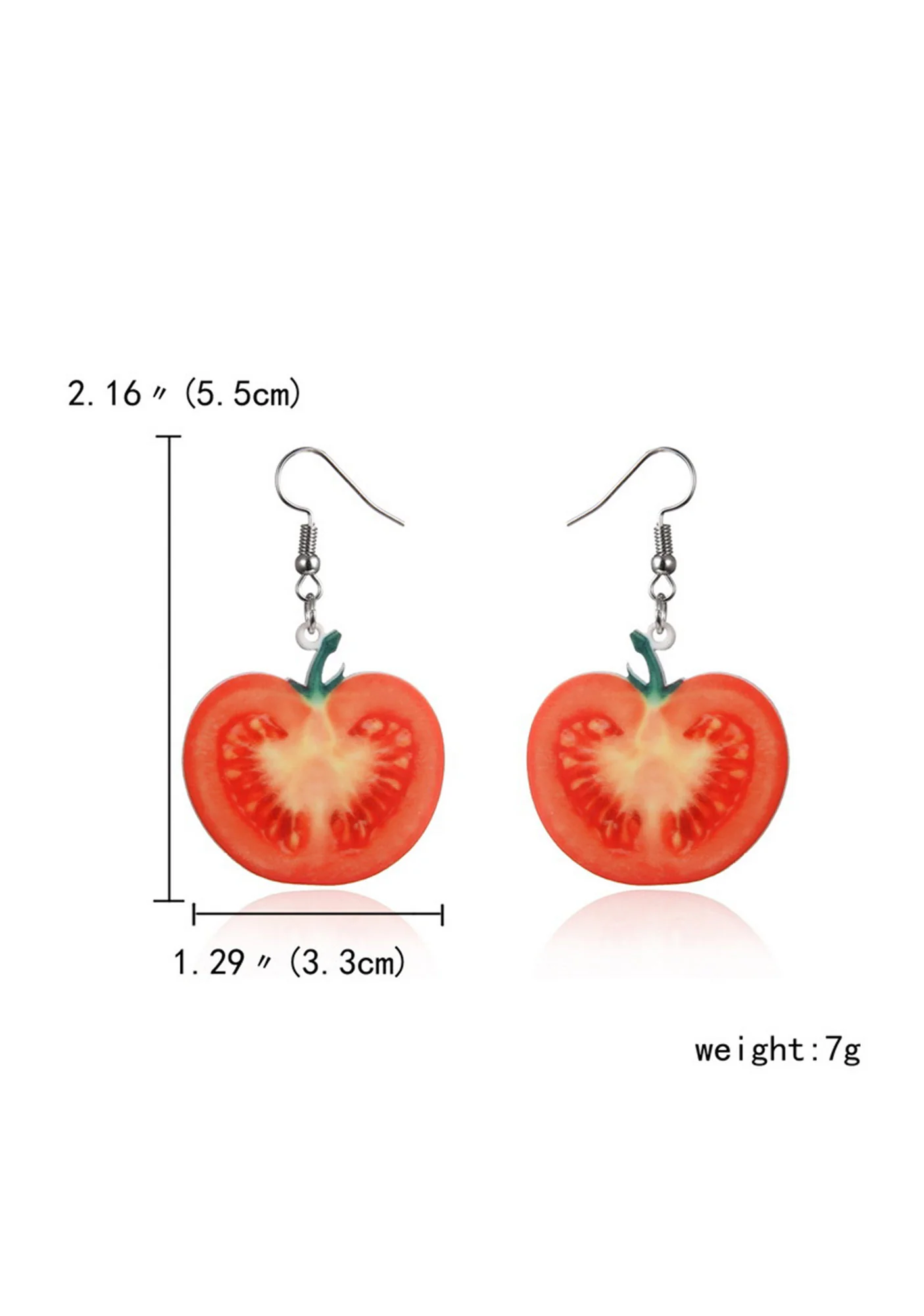 Acrylic Tomato Y2K Earrings Cherrykitten - Image 2