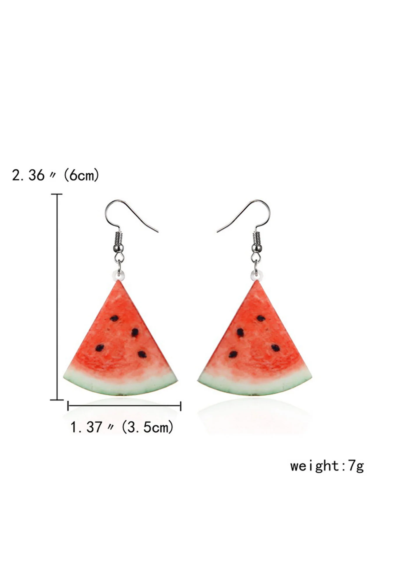 Acrylic Watermelon Y2K Earrings Cherrykitten - Image 2