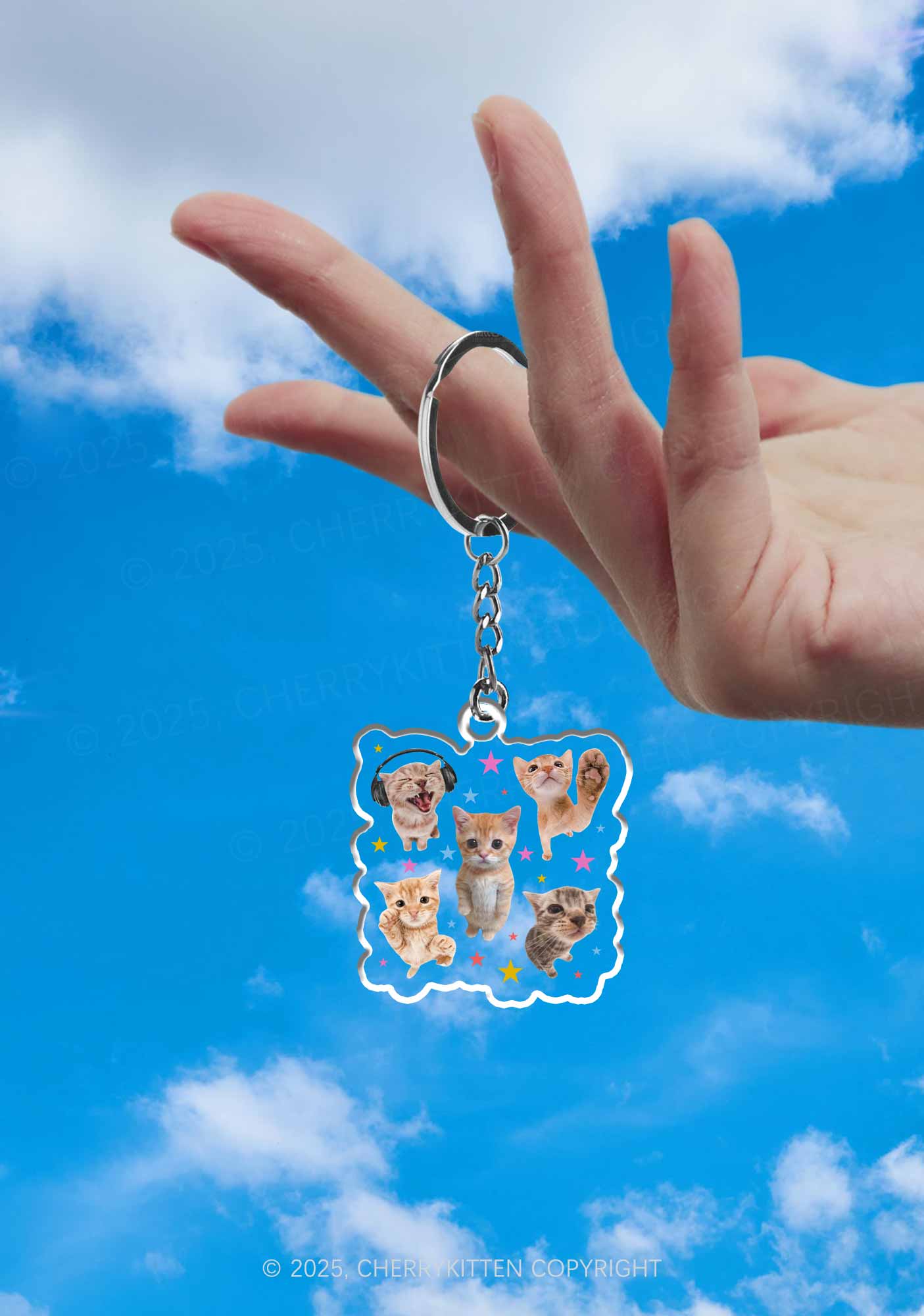 Adorable Cats 1Pc Y2K Keychain Cherrykitten - Image 2
