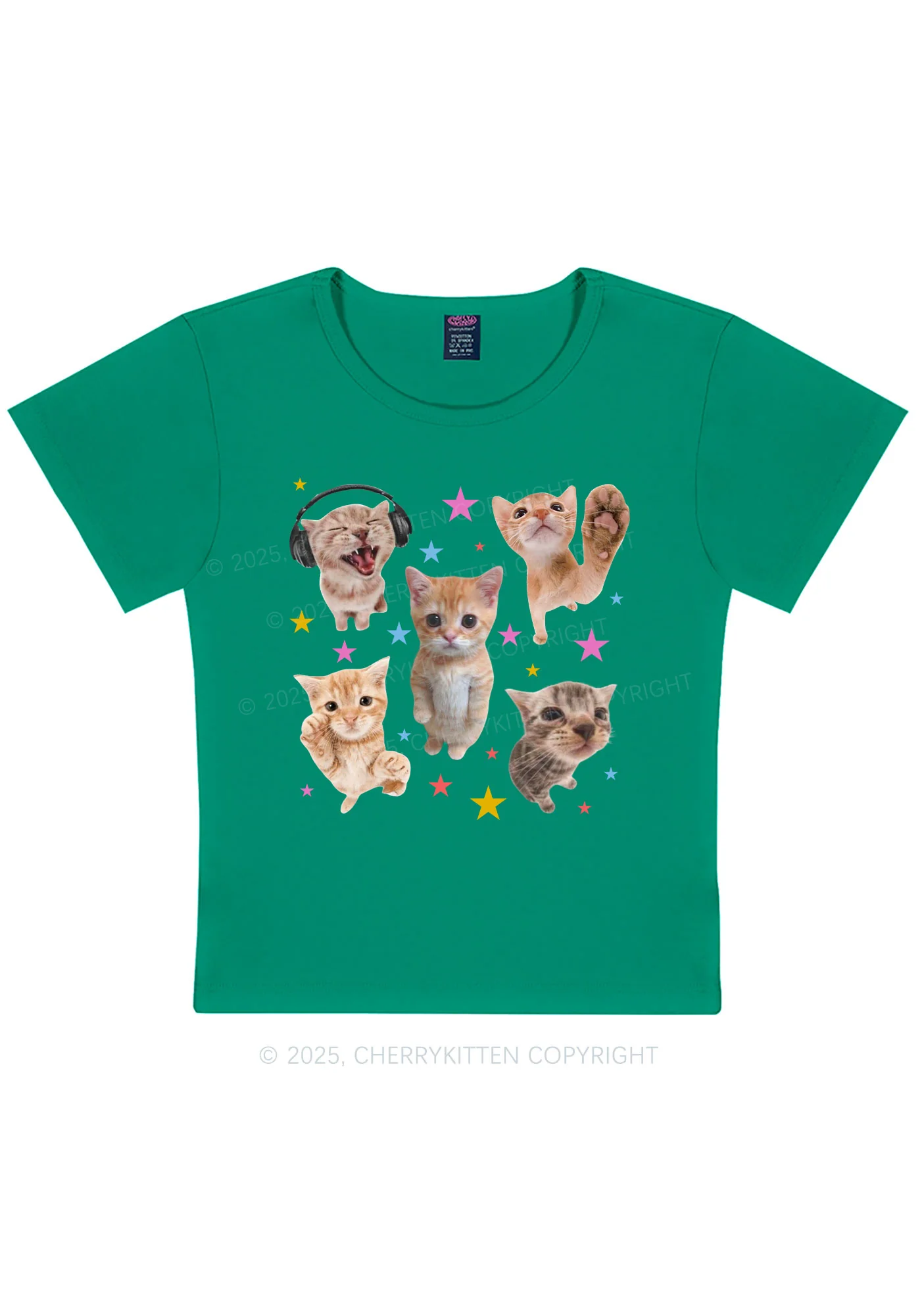 Adorable Cats Y2K Baby Tee Cherrykitten - Image 11