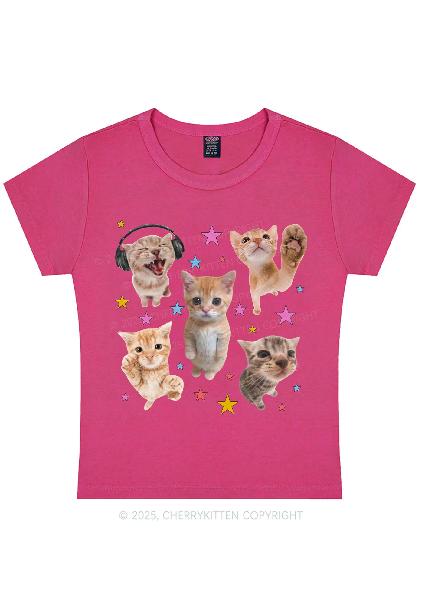 Adorable Cats Y2K Baby Tee Cherrykitten - Image 6