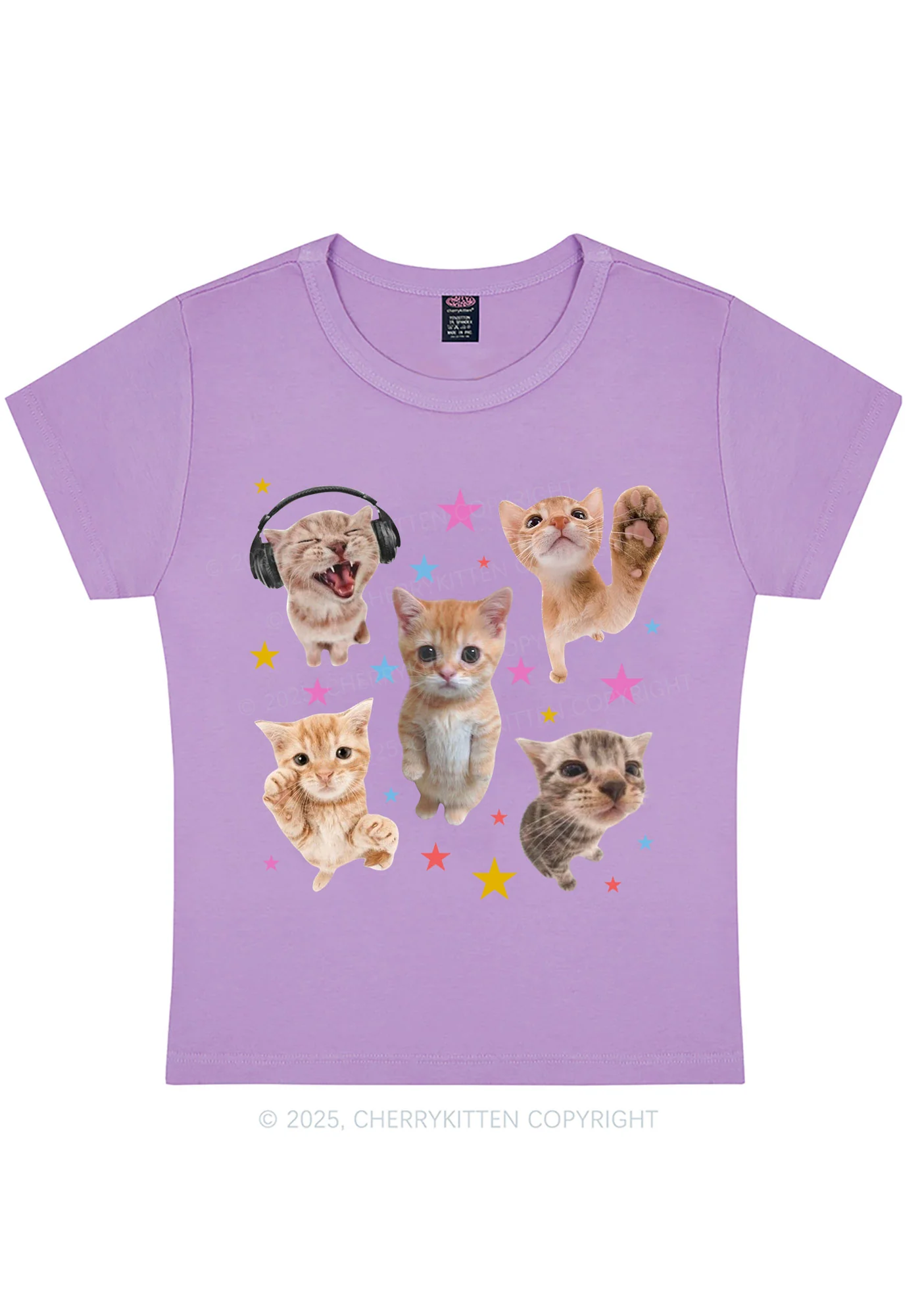 Adorable Cats Y2K Baby Tee Cherrykitten - Image 7