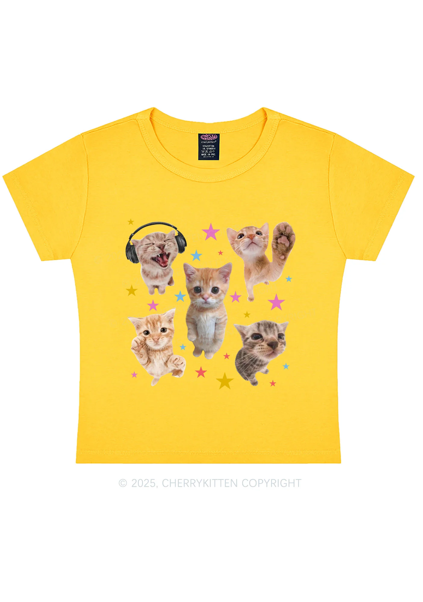 Adorable Cats Y2K Baby Tee Cherrykitten - Image 8