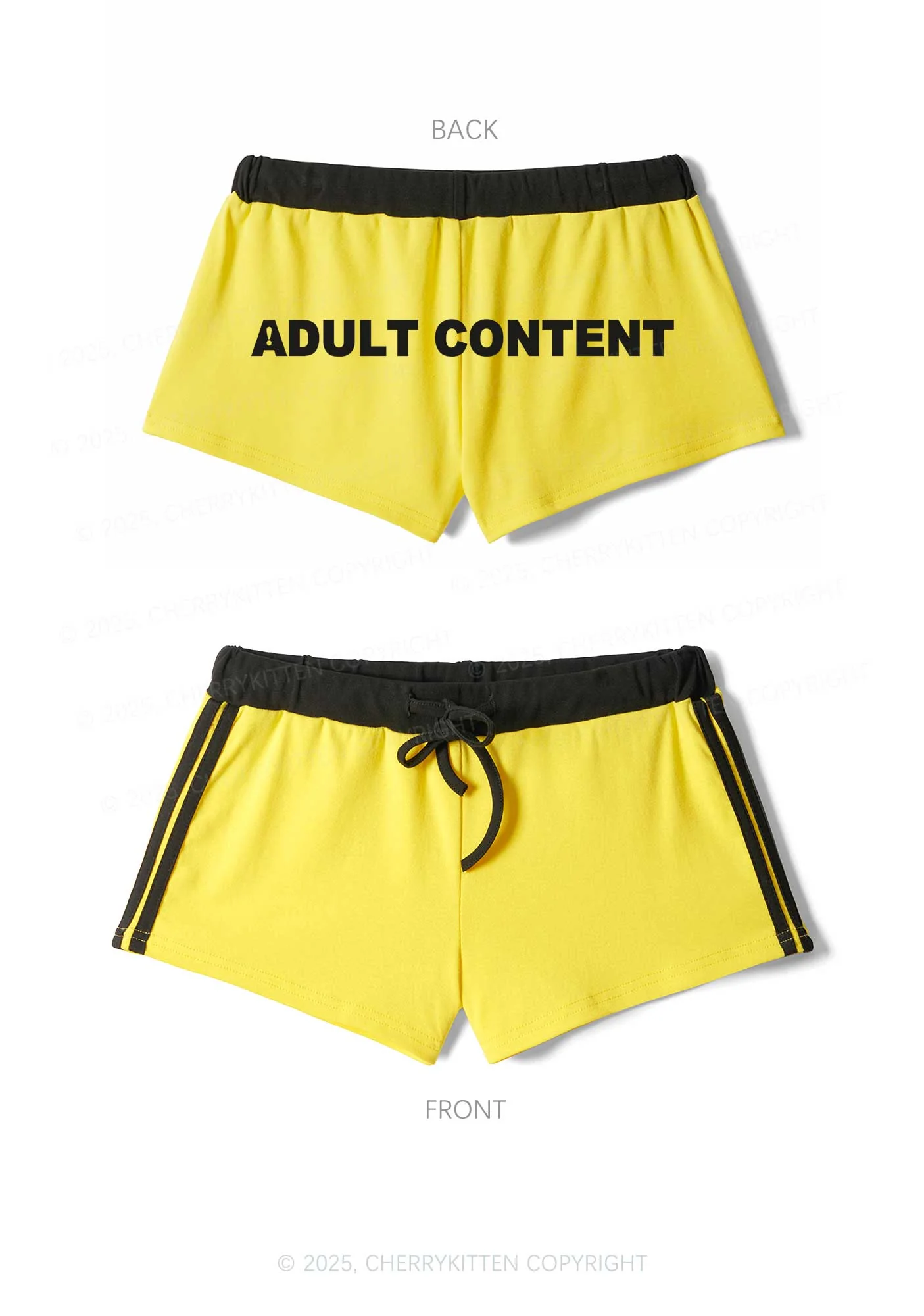 Adult Content Y2K Drawstring Mini Shorts Cherrykitten - Image 3