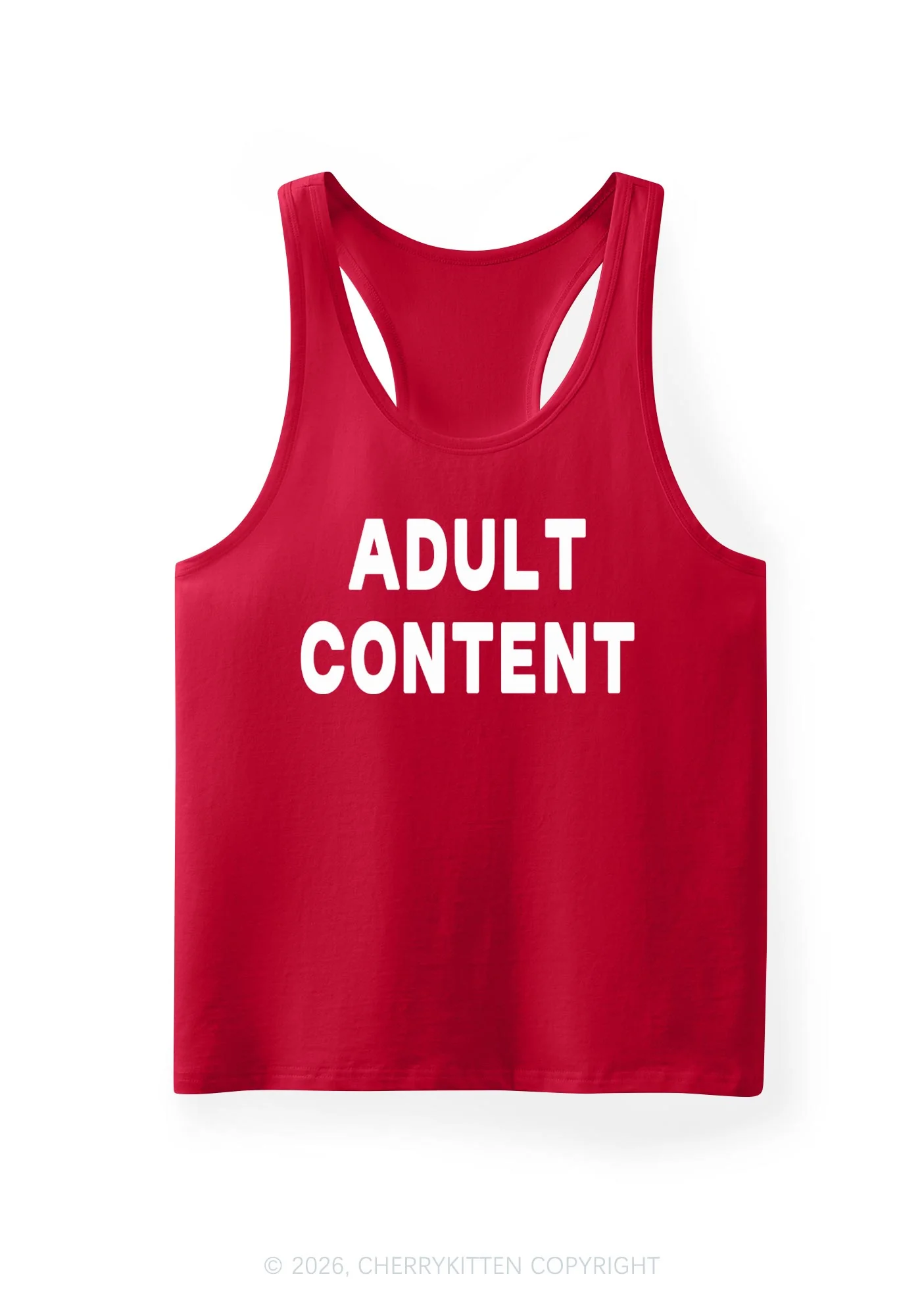 Adult Content Y2K Men Racerback Tank Top Cherrykitten - Image 3