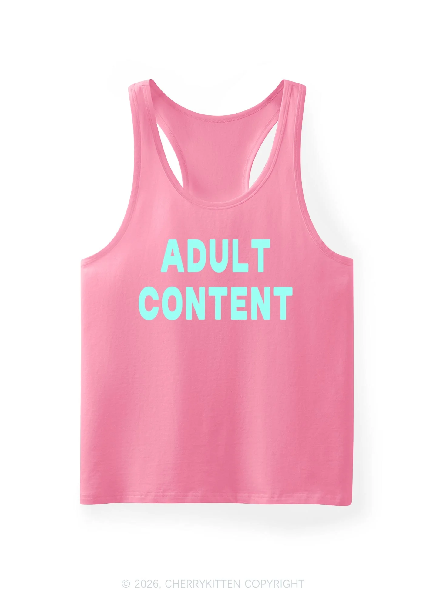 Adult Content Y2K Men Racerback Tank Top Cherrykitten - Image 9