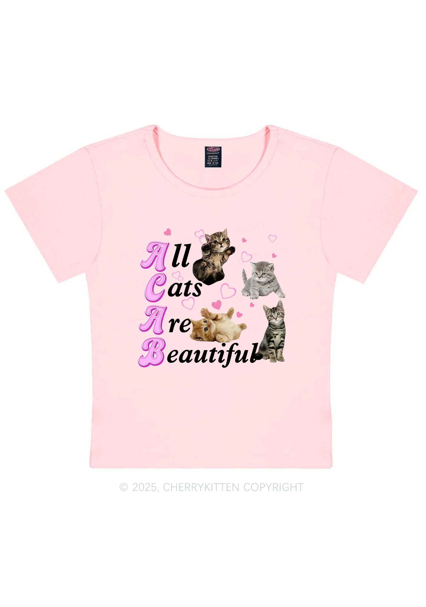 All Cats Are Beautiful Y2K Baby Tee Cherrykitten - Image 12
