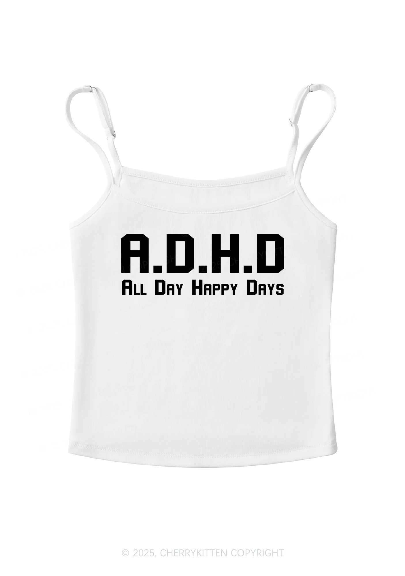 All Day Happy Days Y2K Spaghetti Strap Cami Cherrykitten - Image 4