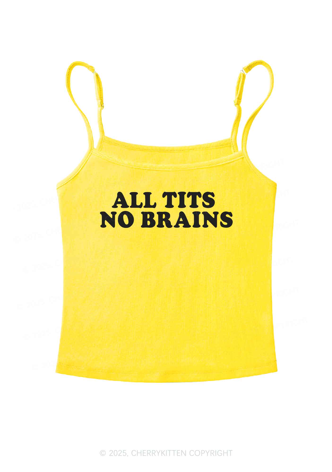 All Txts No Brains Y2K Spaghetti Strap Cami Cherrykitten - Image 3