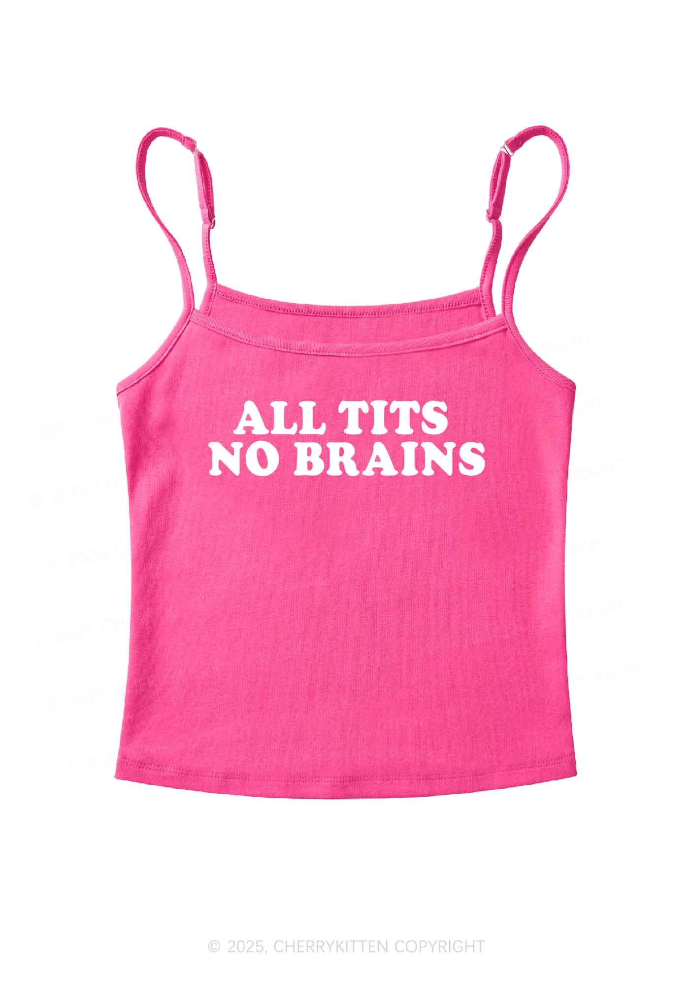 All Txts No Brains Y2K Spaghetti Strap Cami Cherrykitten - Image 5