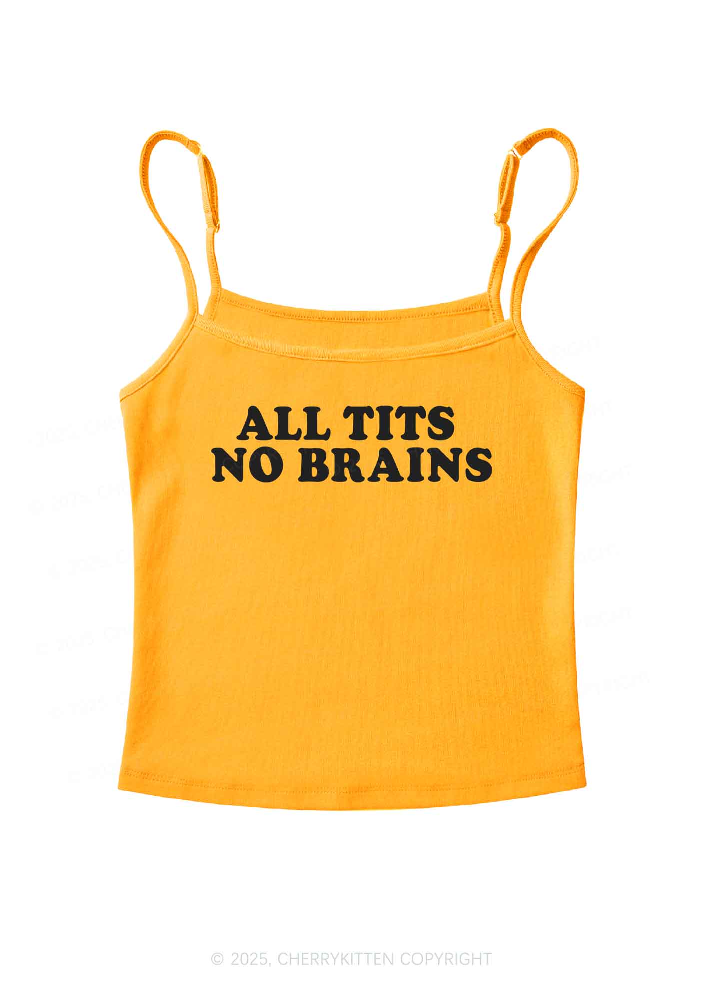 All Txts No Brains Y2K Spaghetti Strap Cami Cherrykitten - Image 6