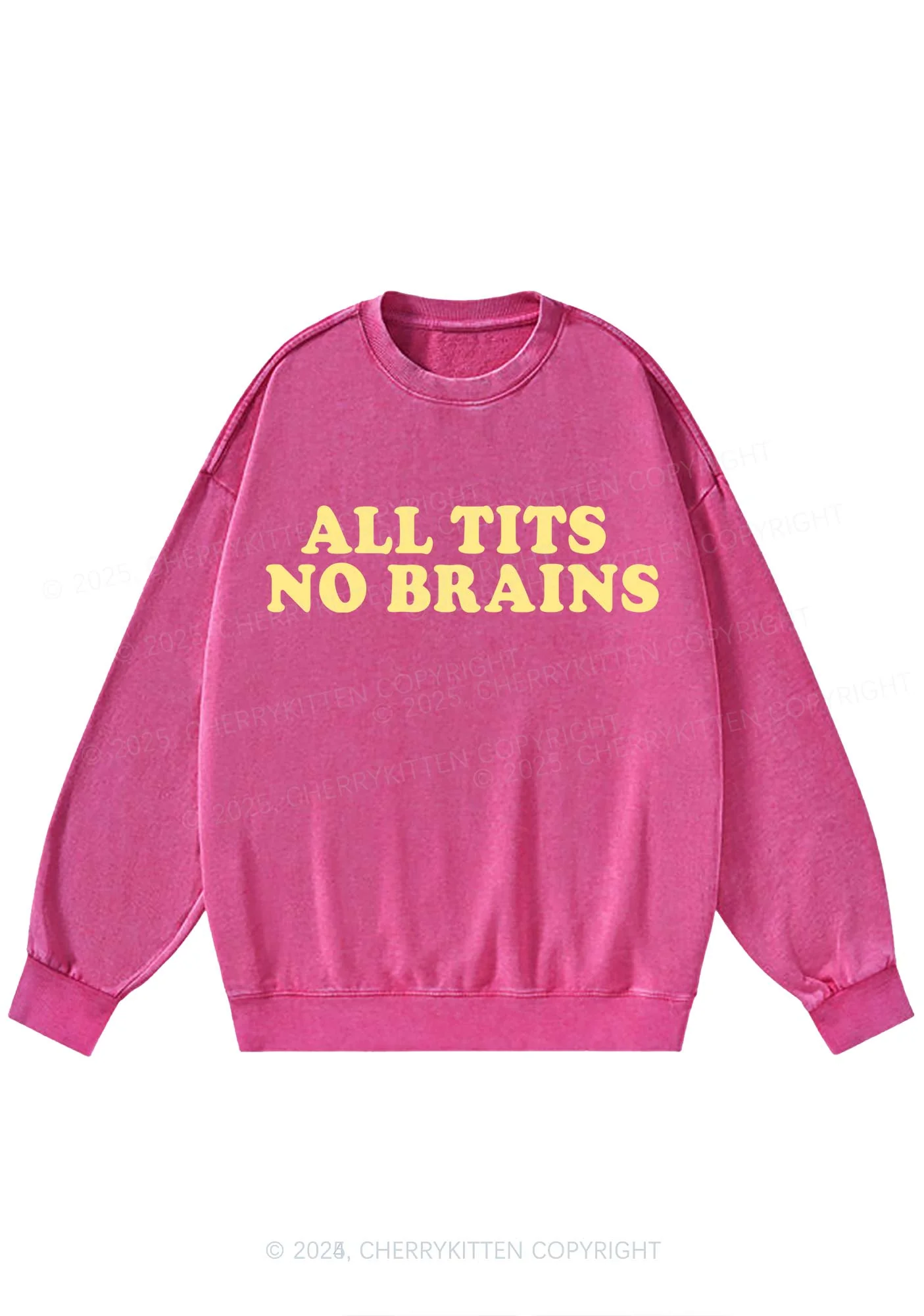 All Txts No Brains Y2K Washed Sweatshirts Cherrykitten - Image 3
