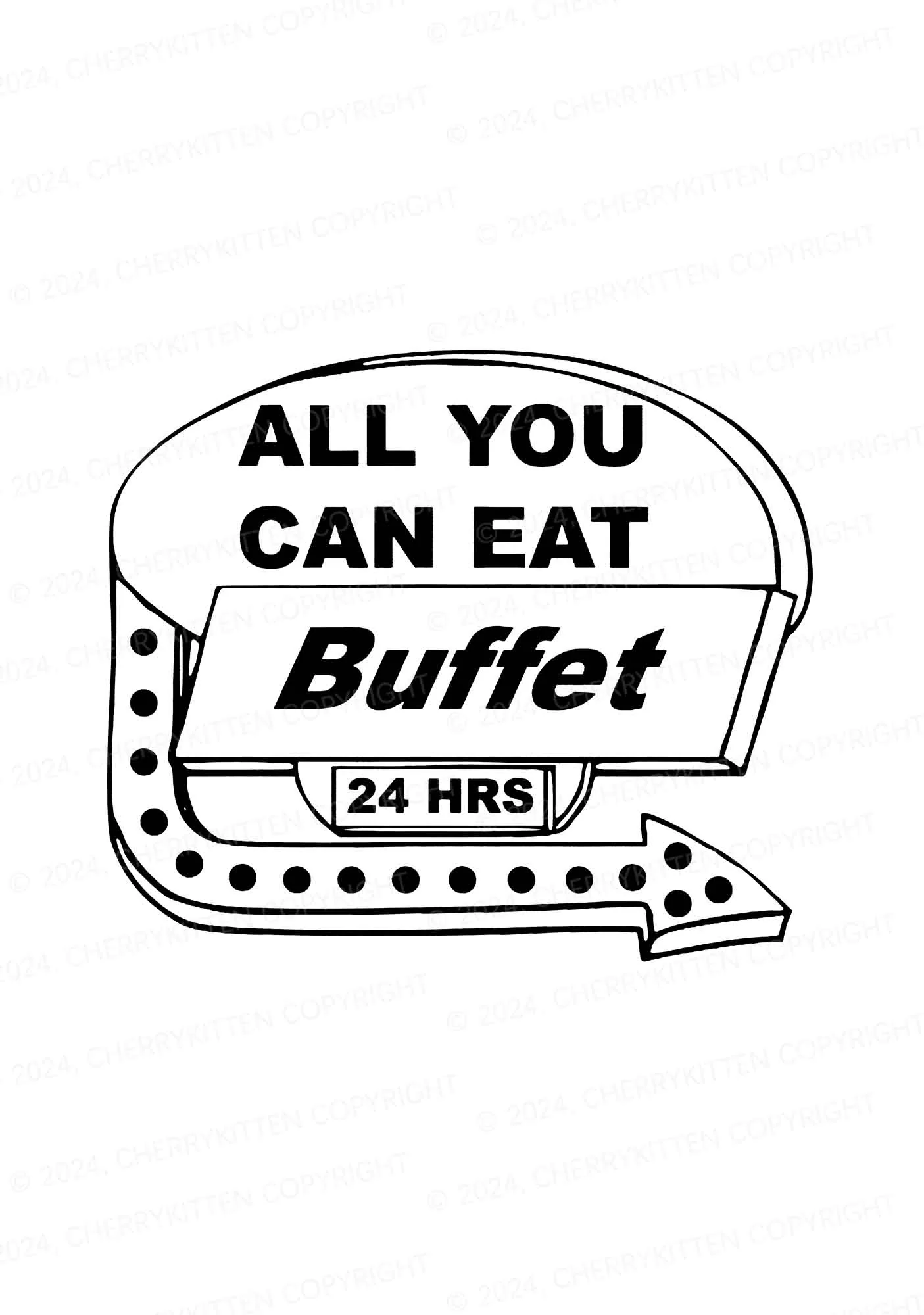 All You Can Eat Buffet Y2K Flat String Thong Cherrykitten - Image 2