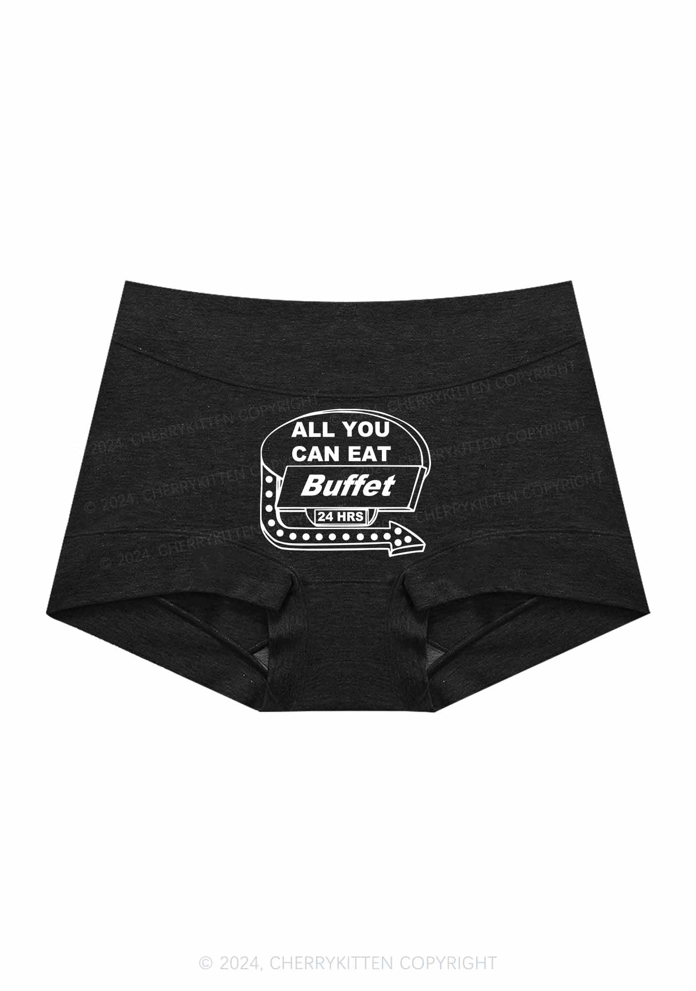 All You Can Eat Buffet Y2K Mid Rise Waist Boyshort Cherrykitten - Image 4