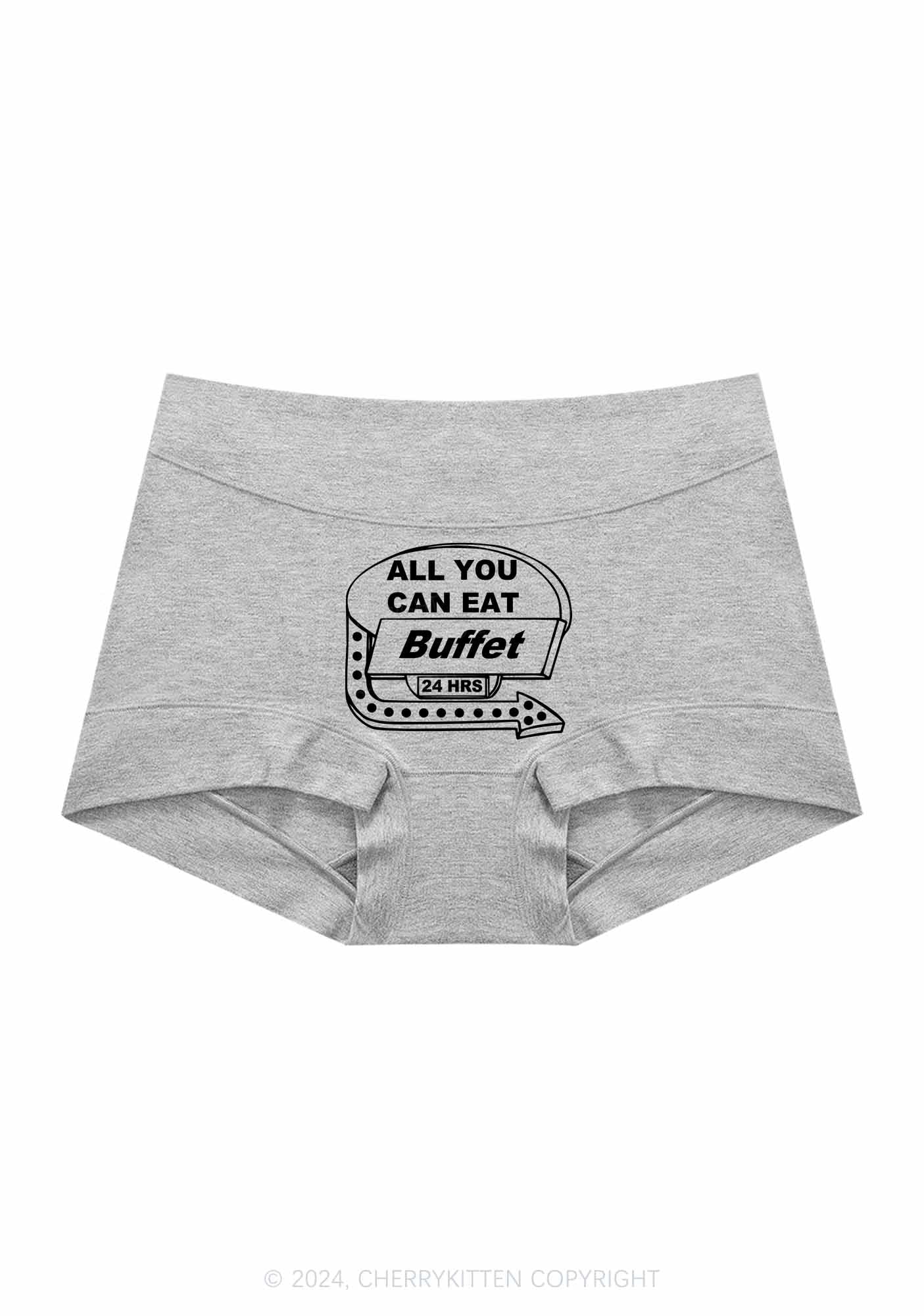 All You Can Eat Buffet Y2K Mid Rise Waist Boyshort Cherrykitten - Image 5