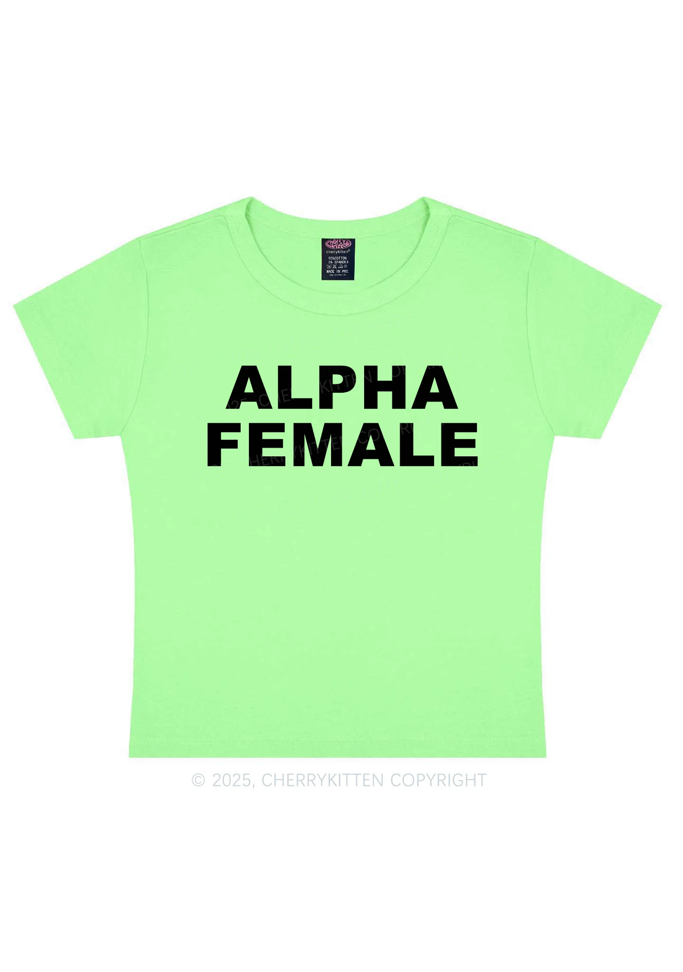 Alpha Female Y2K Baby Tee Cherrykitten - Image 12