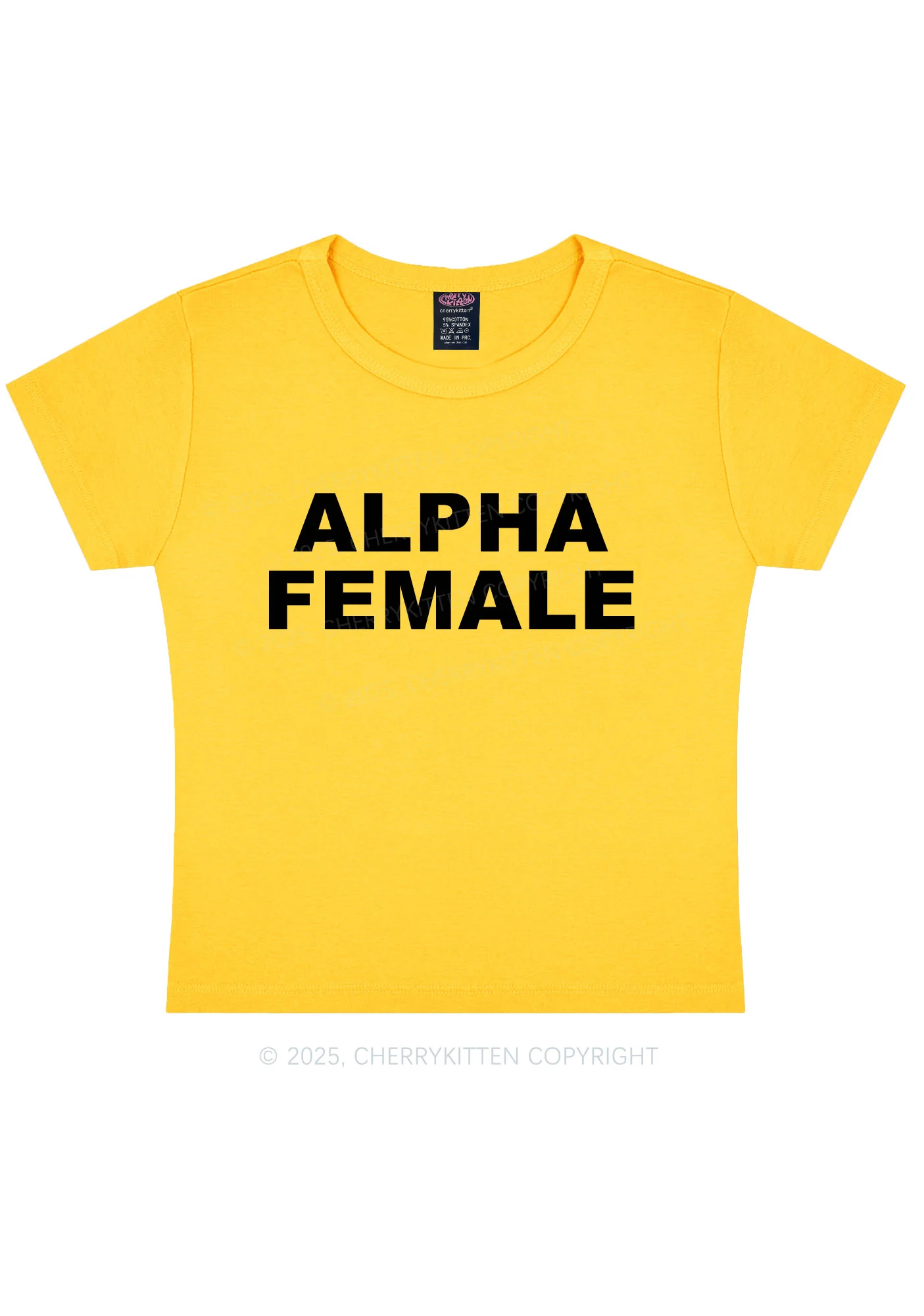 Alpha Female Y2K Baby Tee Cherrykitten - Image 6