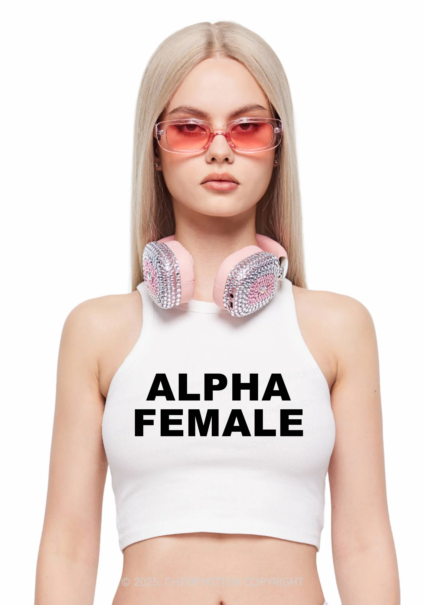 Alpha Female Y2K Crop Tank Top Cherrykitten - Image 2