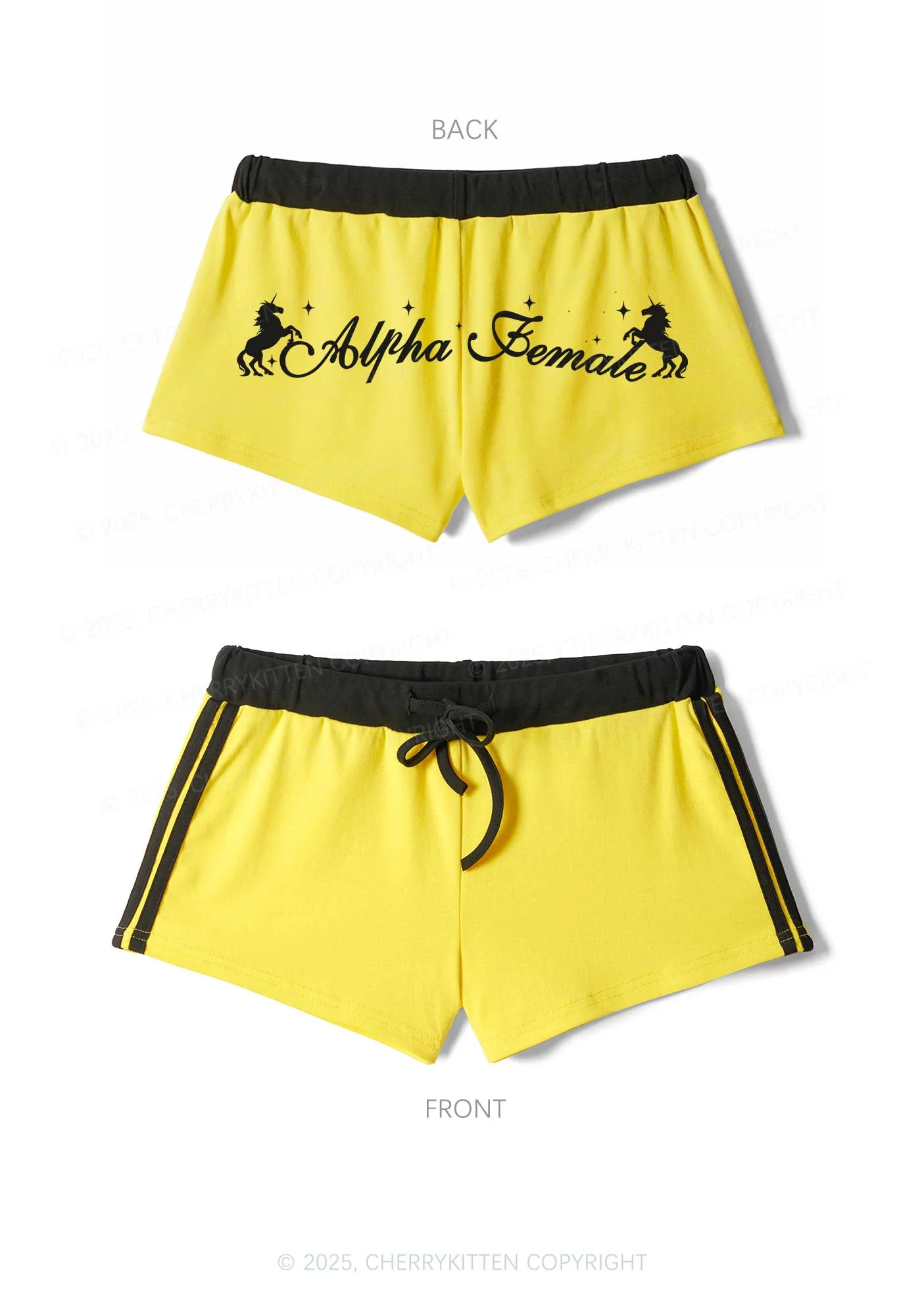 Alpha Female Y2K Drawstring Mini Shorts Cherrykitten - Image 4