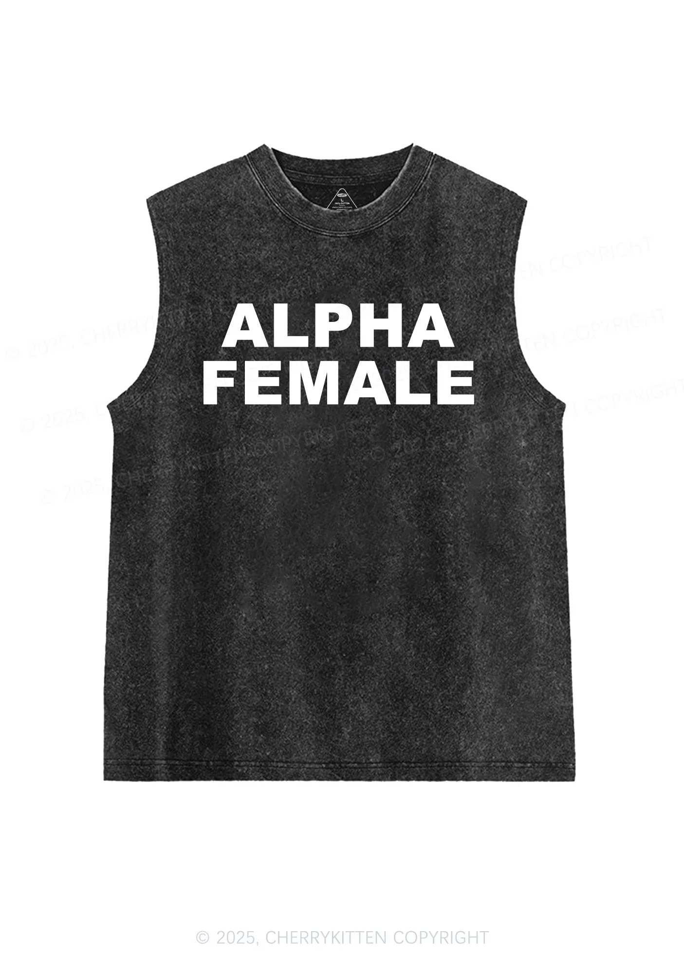 Alpha Female Y2K Washed Tank Cherrykitten - Image 3