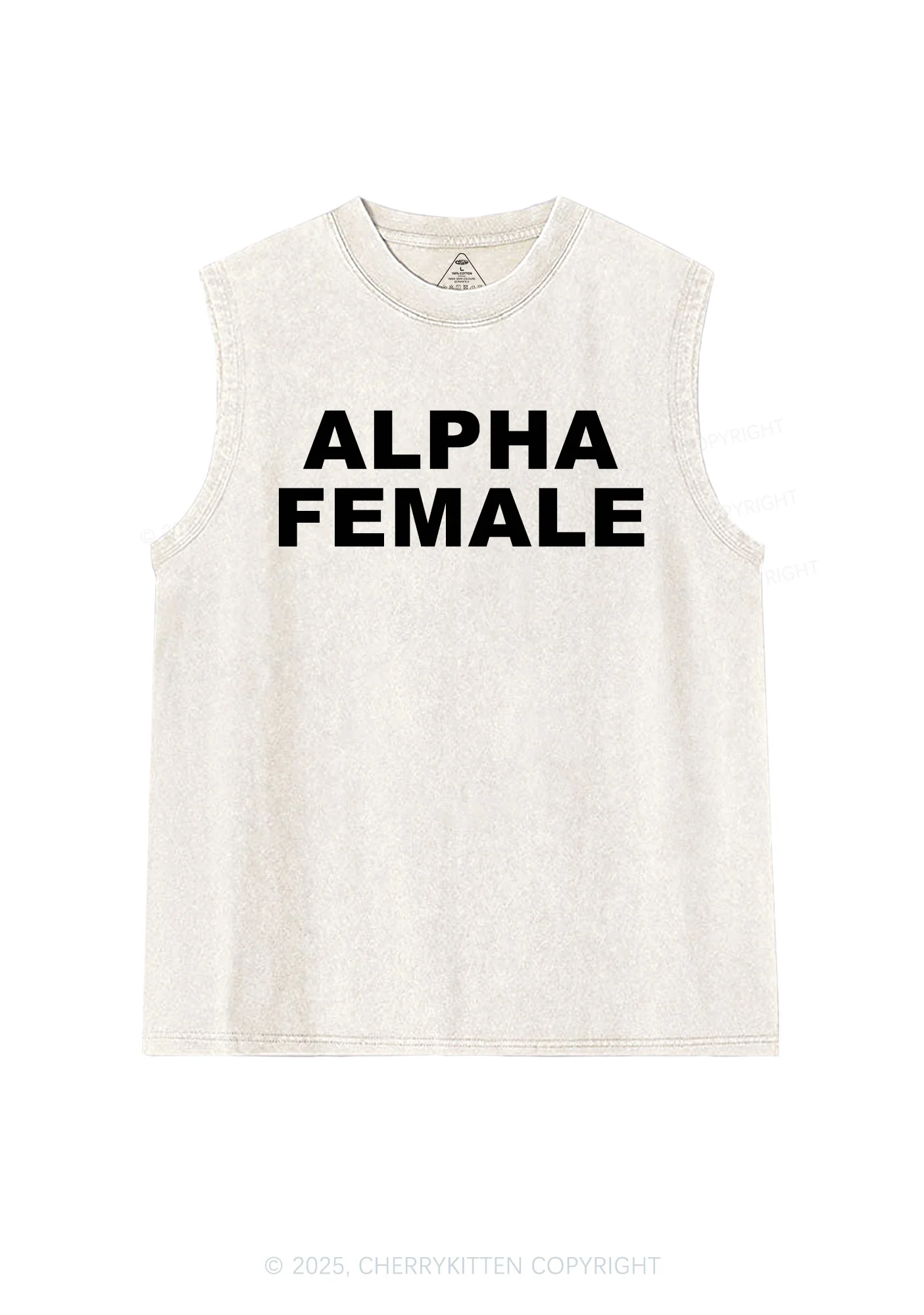 Alpha Female Y2K Washed Tank Cherrykitten - Image 4