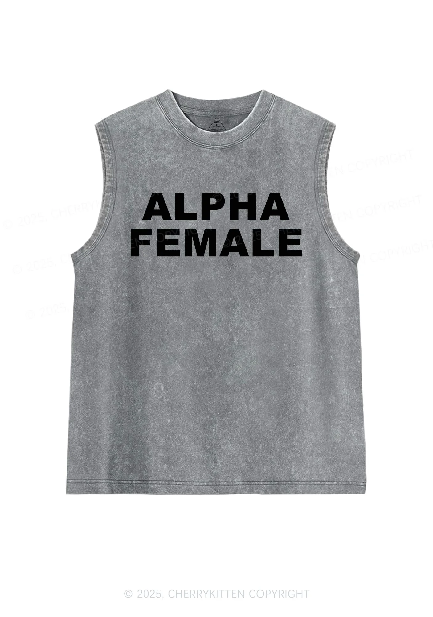 Alpha Female Y2K Washed Tank Cherrykitten - Image 5