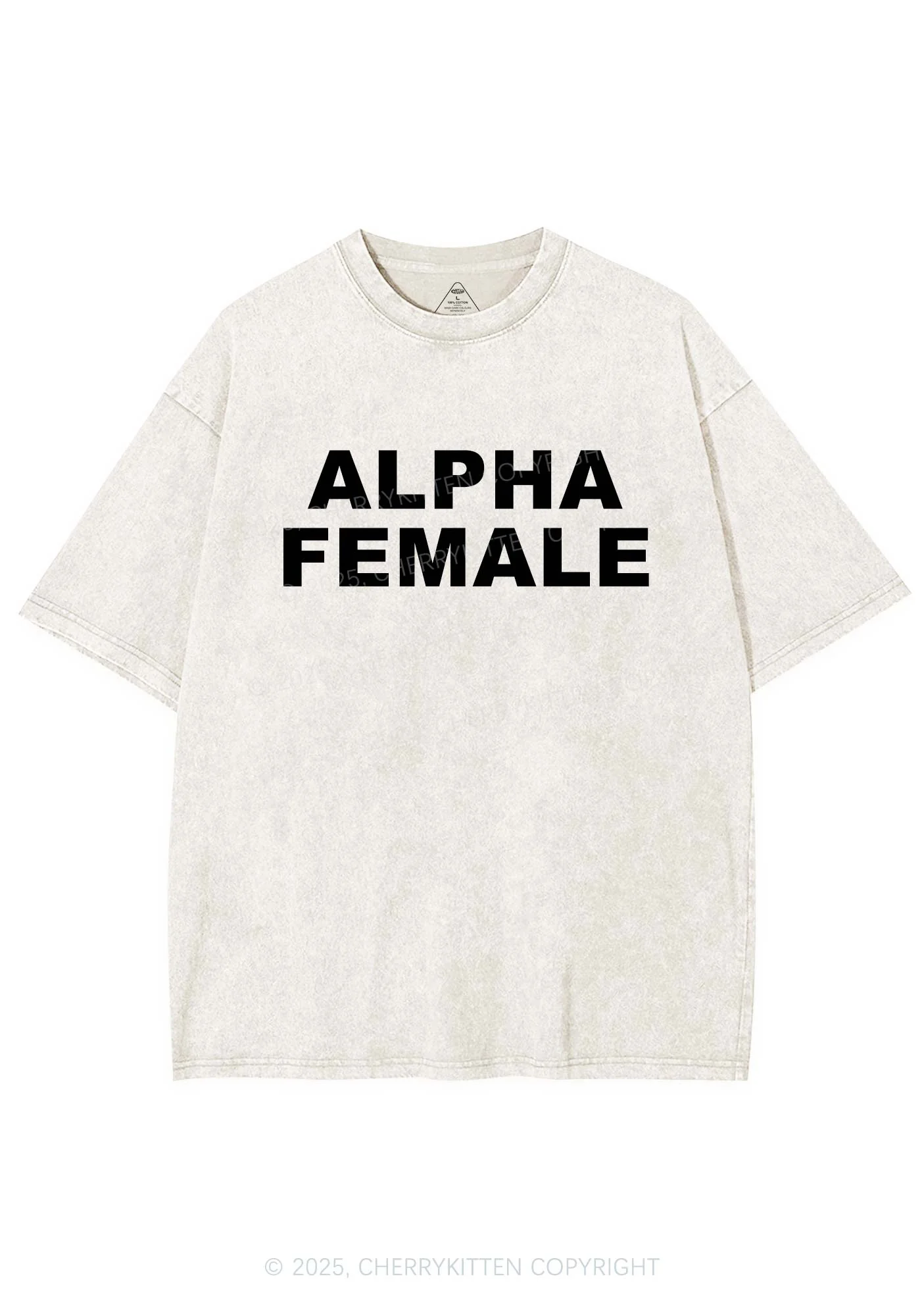 Alpha Female Y2K Washed Tee Cherrykitten - Image 5